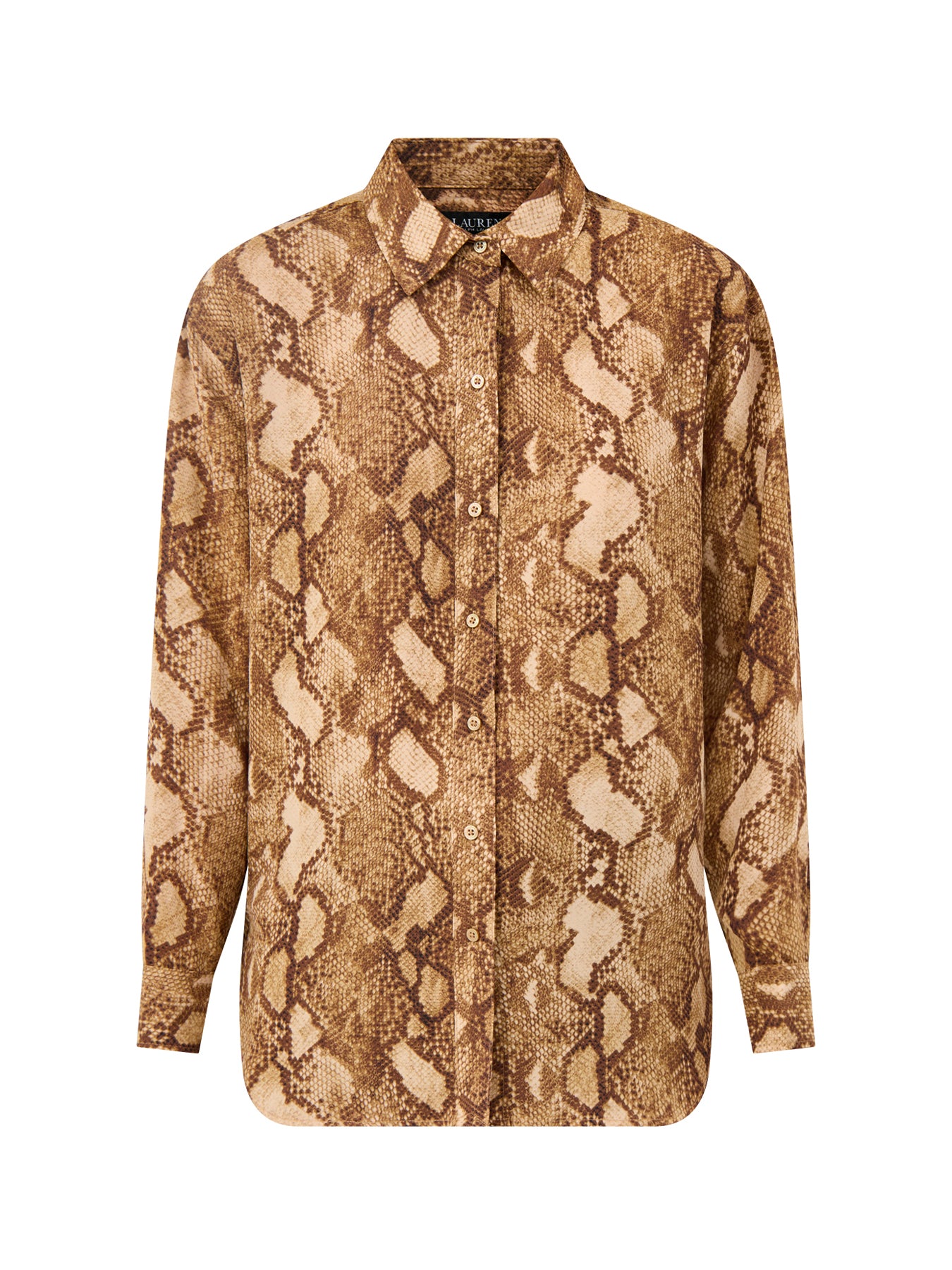 Snake Print Long Sleeve Shirt Multi