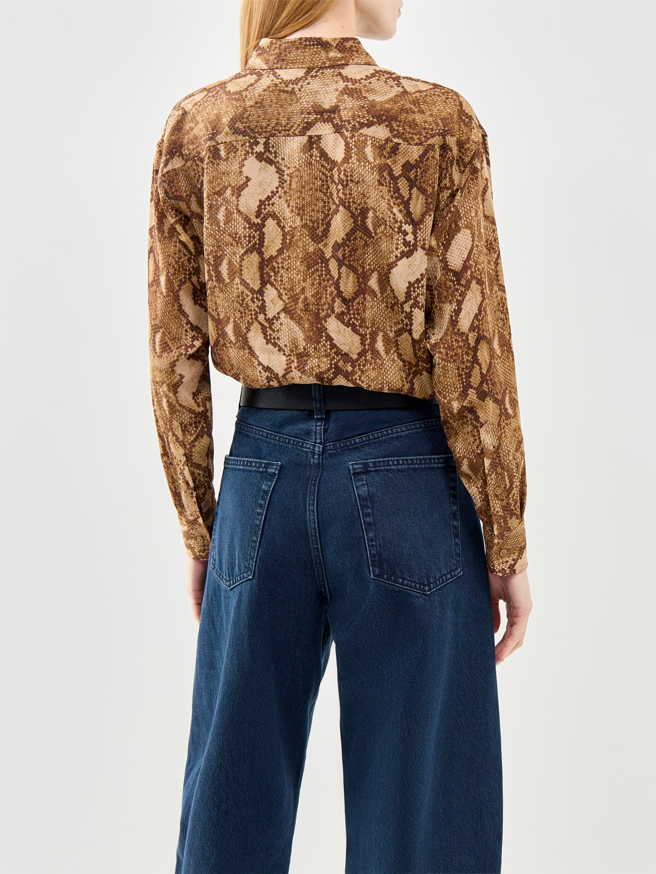 Snake Print Long Sleeve Shirt Multi