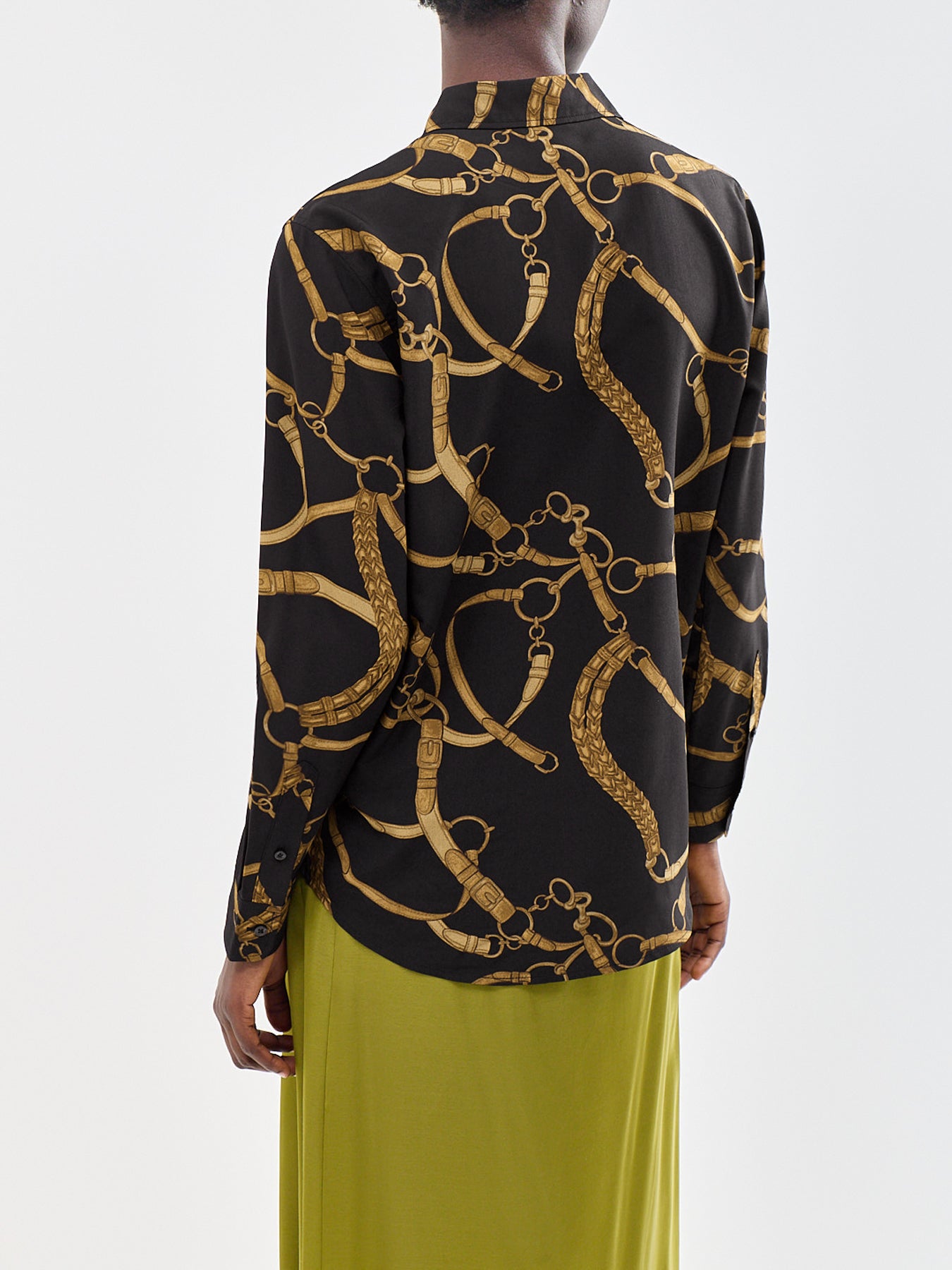 Chain Link Print Long Sleeve Shirt Multi