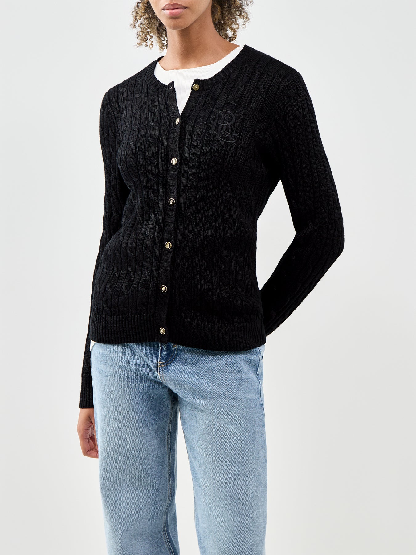 Ralhan Crew Neck Cardigan Black