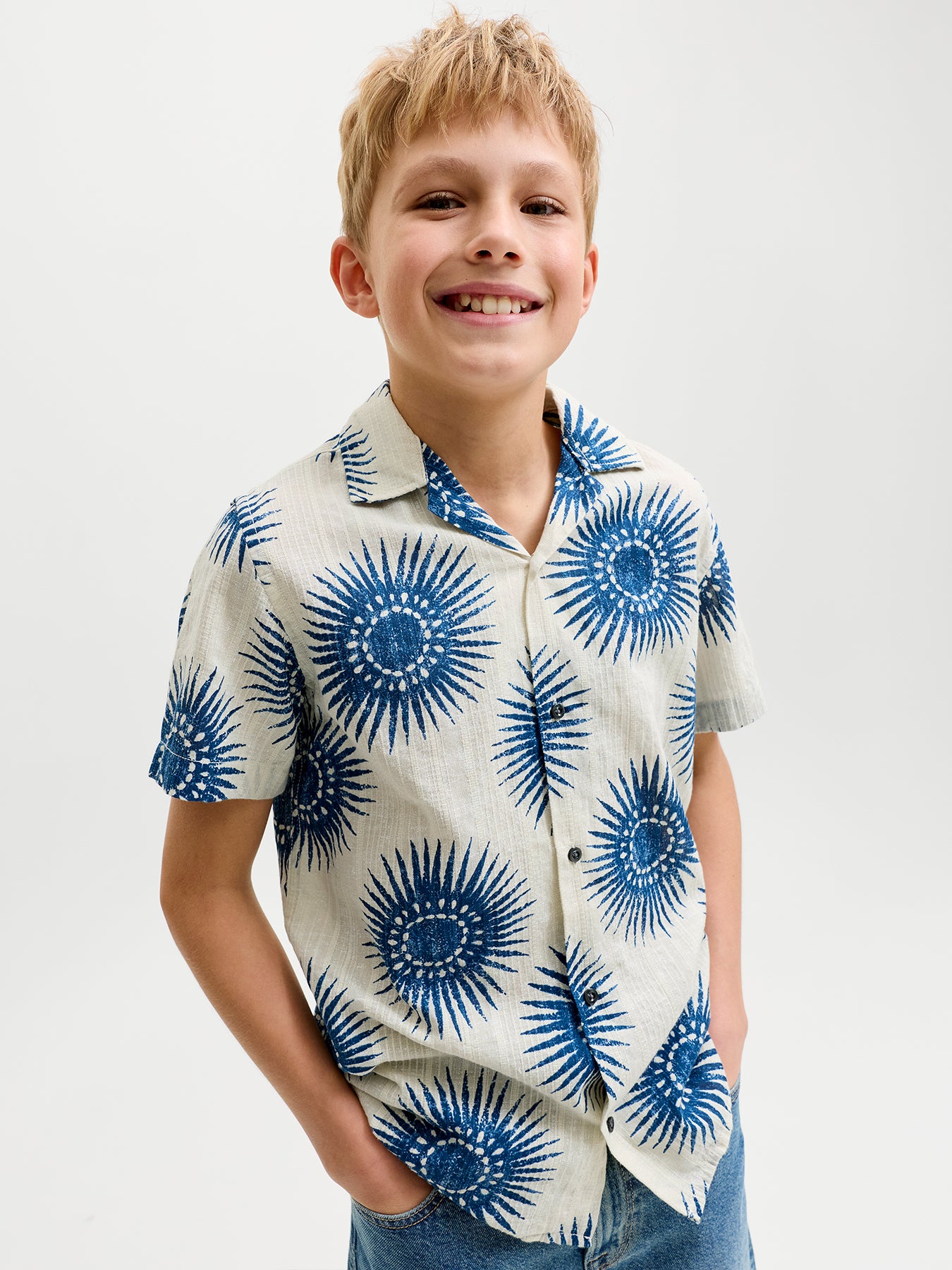 Kids' Bilbao Resort Shirt Sea Pearl