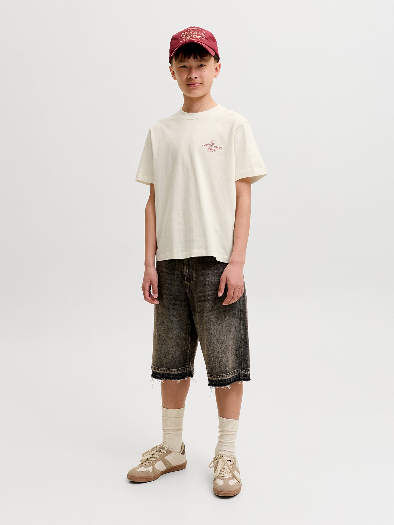 Kids' Sanremo Back Print T-Shirt Cream