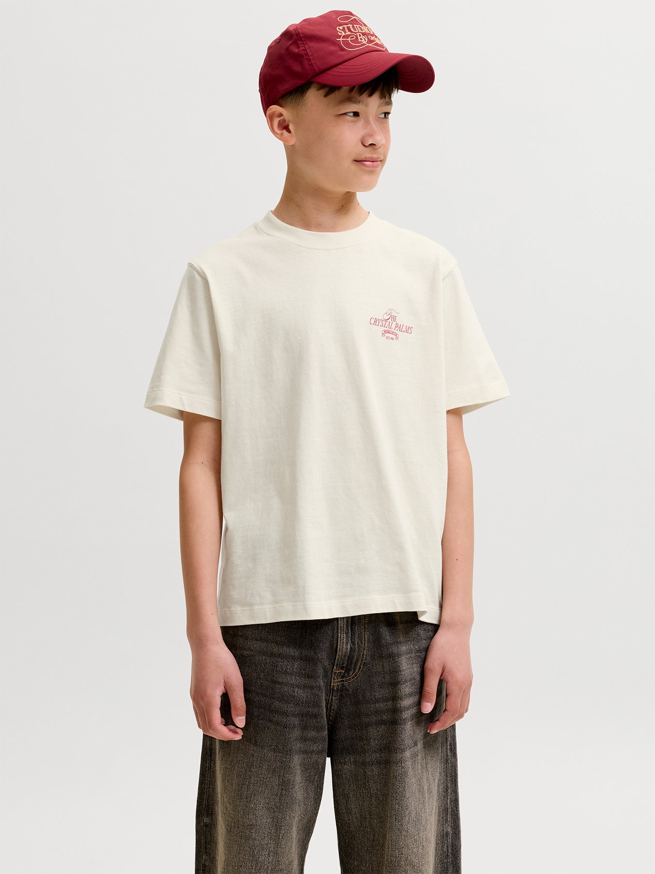Kids' Sanremo Back Print T-Shirt Cream