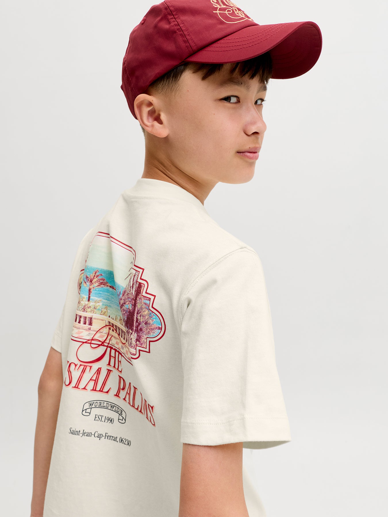 Kids' Sanremo Back Print T-Shirt Cream