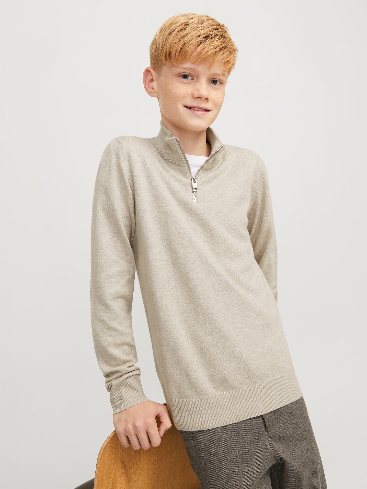 Kids Emil Half-Zip Knitted Sweatshirt