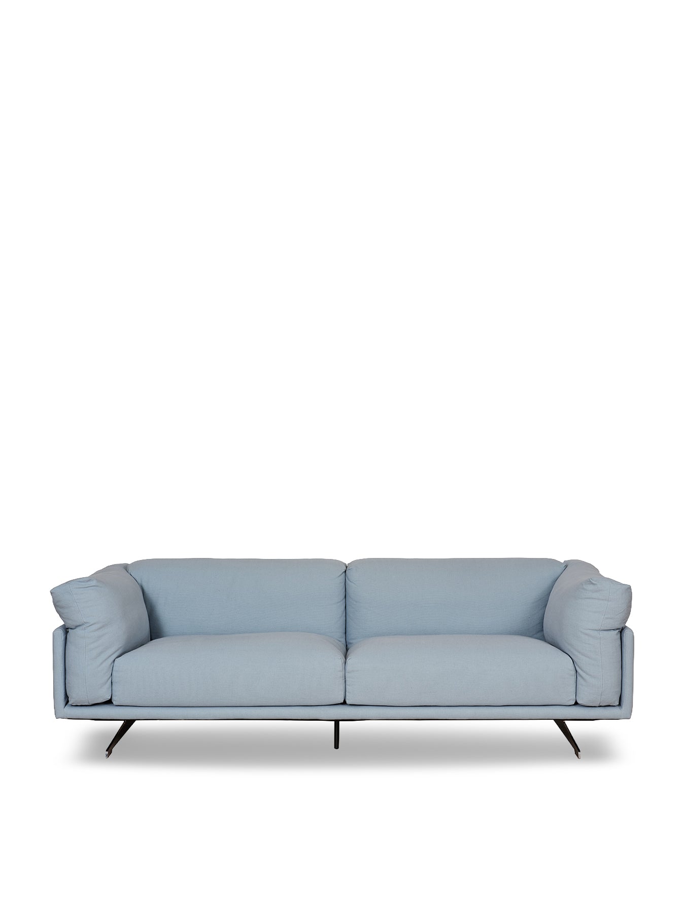 Novara 4 Seater Linen Sofa Blue