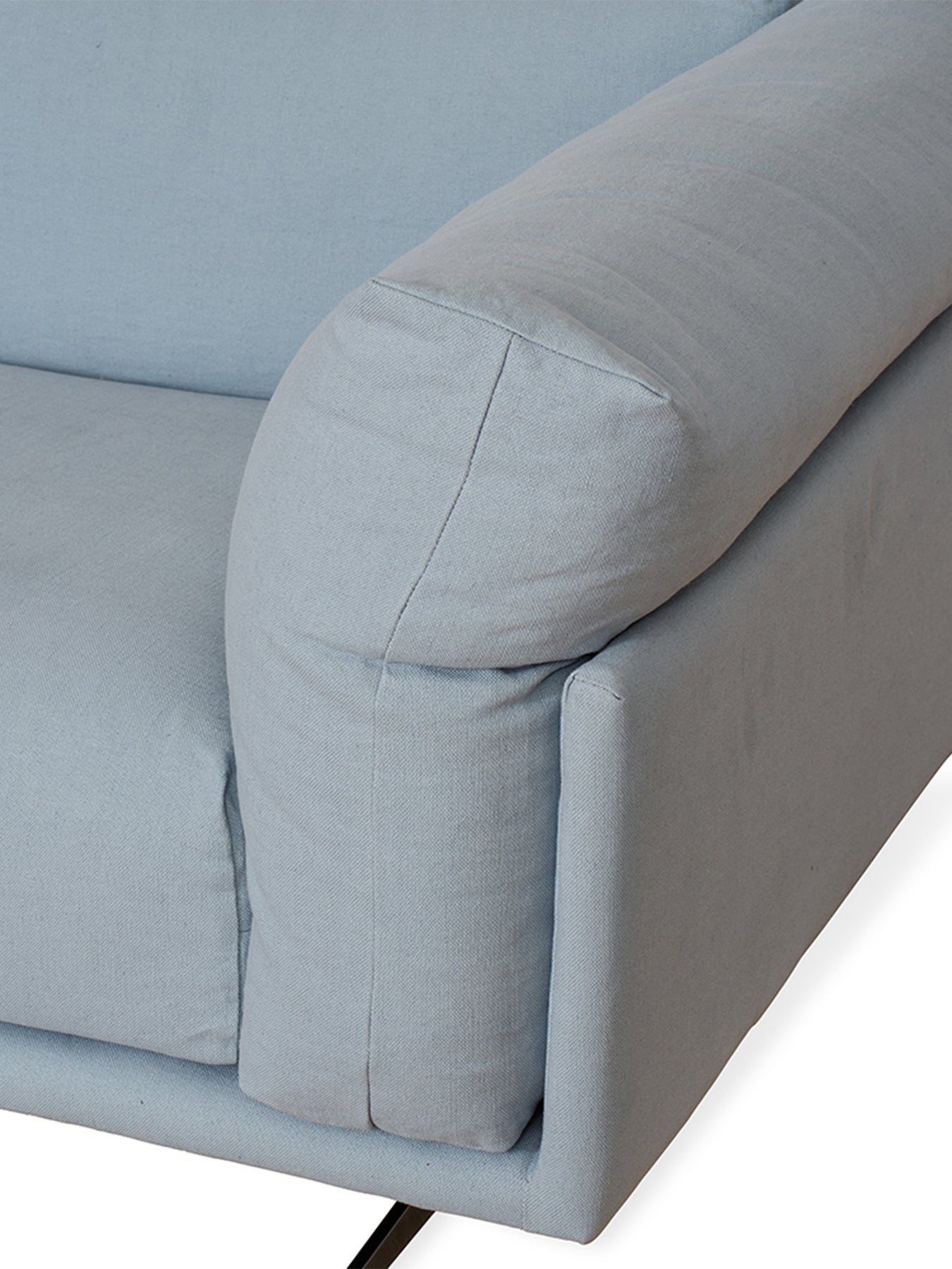 Novara 4 Seater Linen Sofa Blue