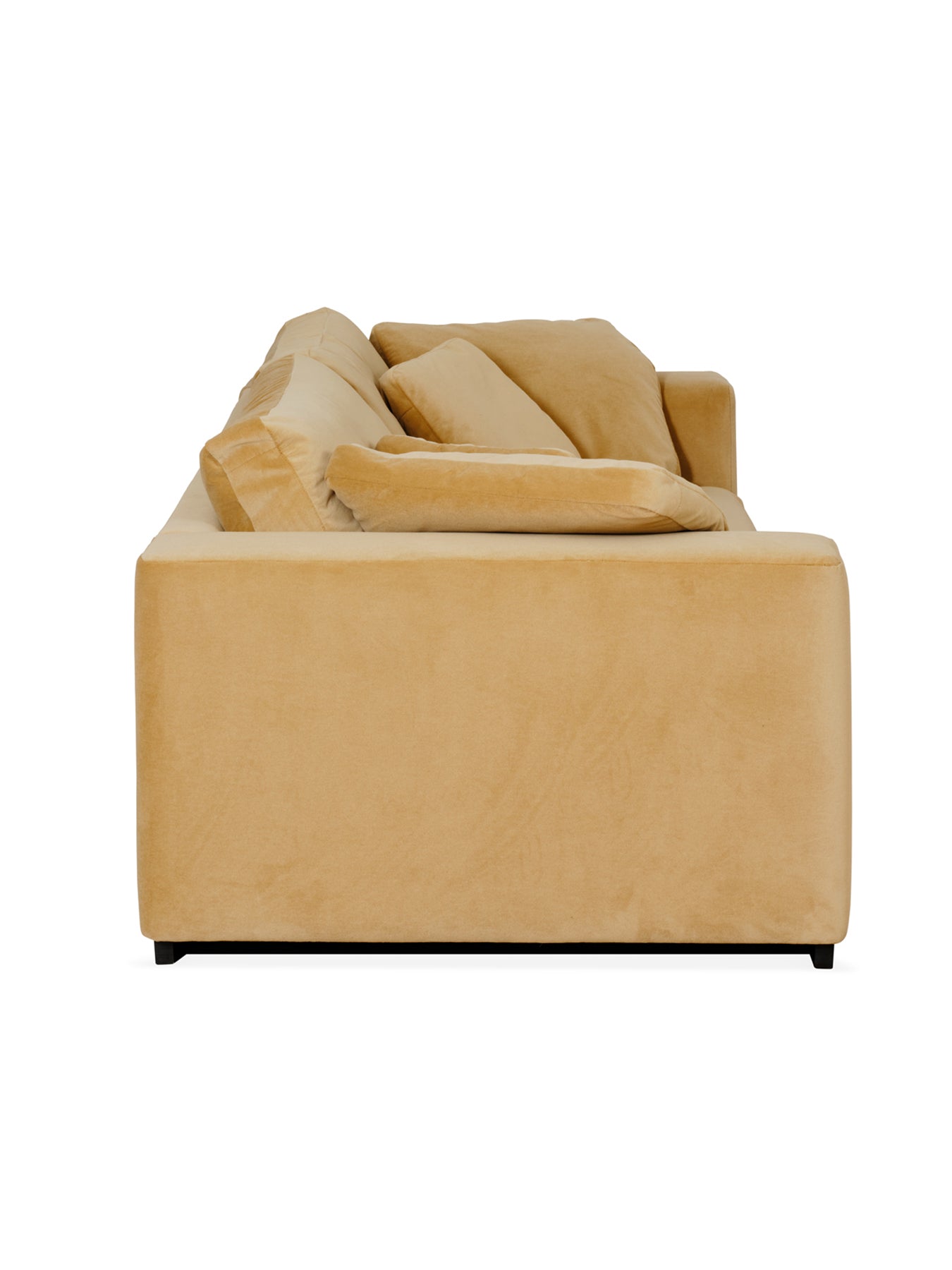 Trento 4 Seater Velvet Sofa Camel