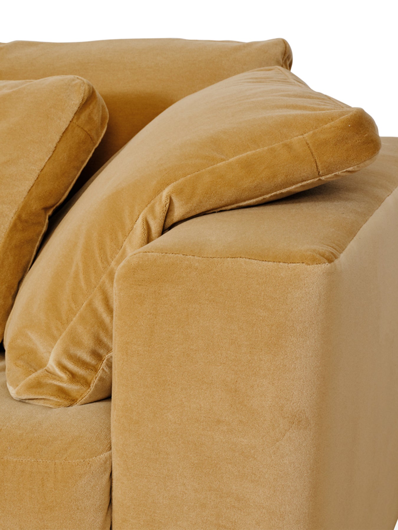 Trento 4 Seater Velvet Sofa Camel