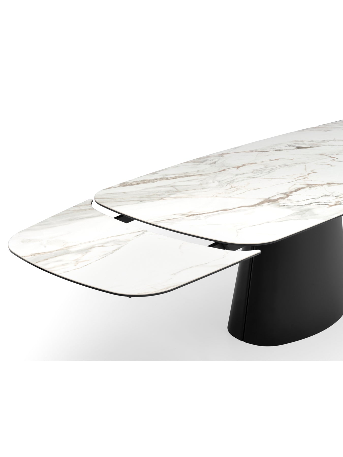 Lucca Calacatta Ceramic Extendable Dining Table 200–300cm White