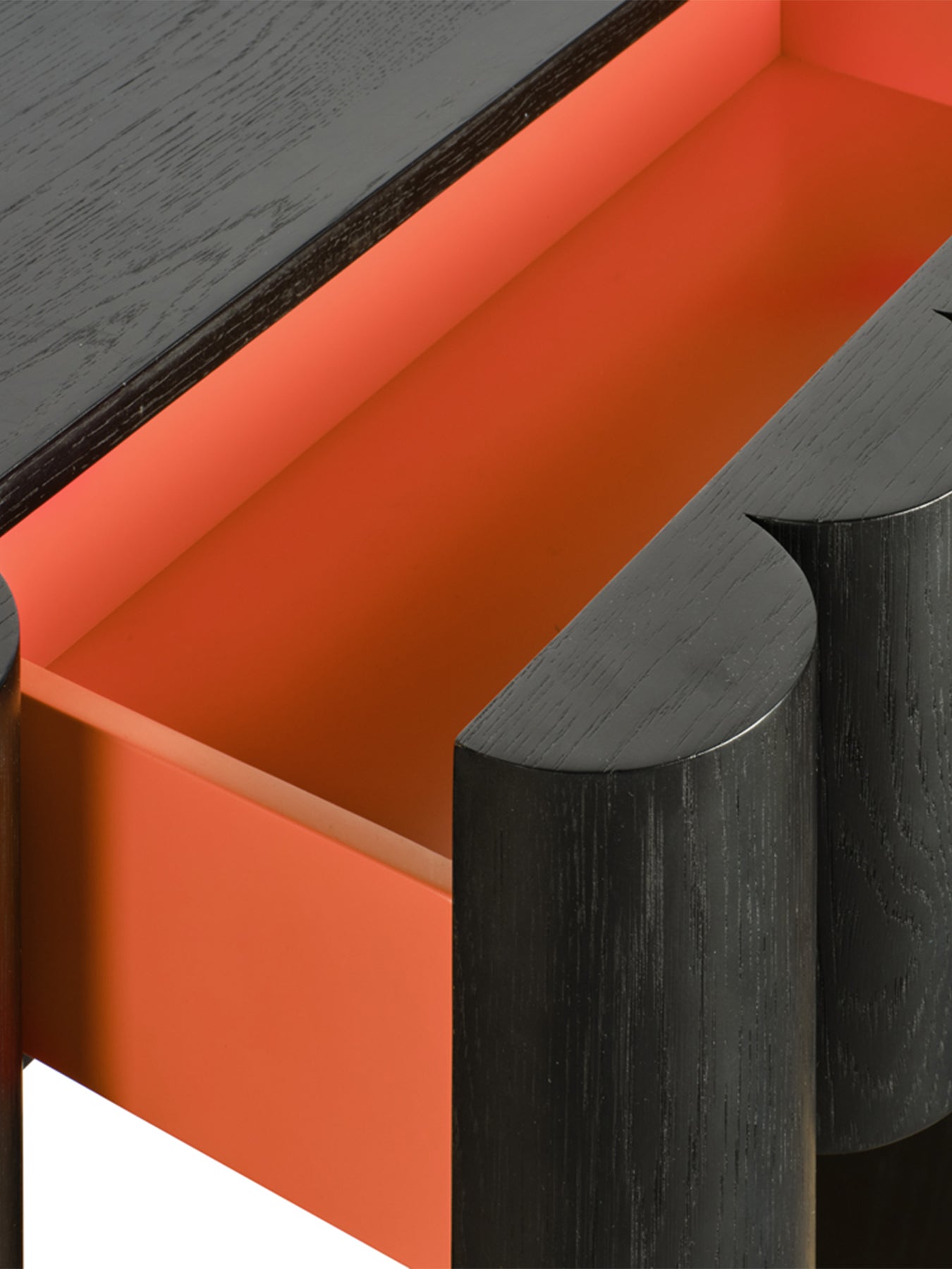 Roy Black Veneer Console Table