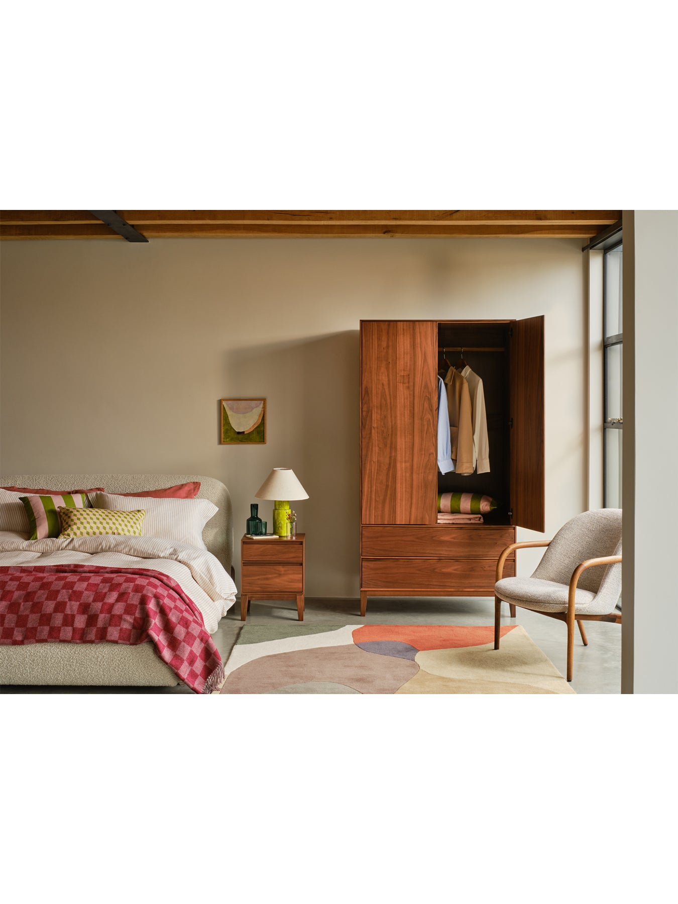 Lars Walnut 2 Door Wardrobe