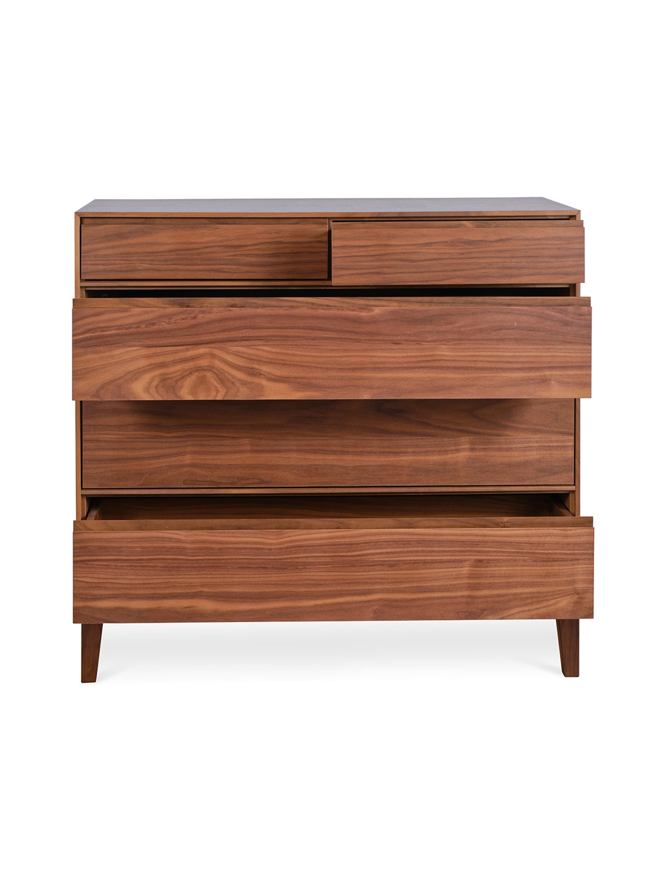 Lars Walnut 5 Drawer Chest