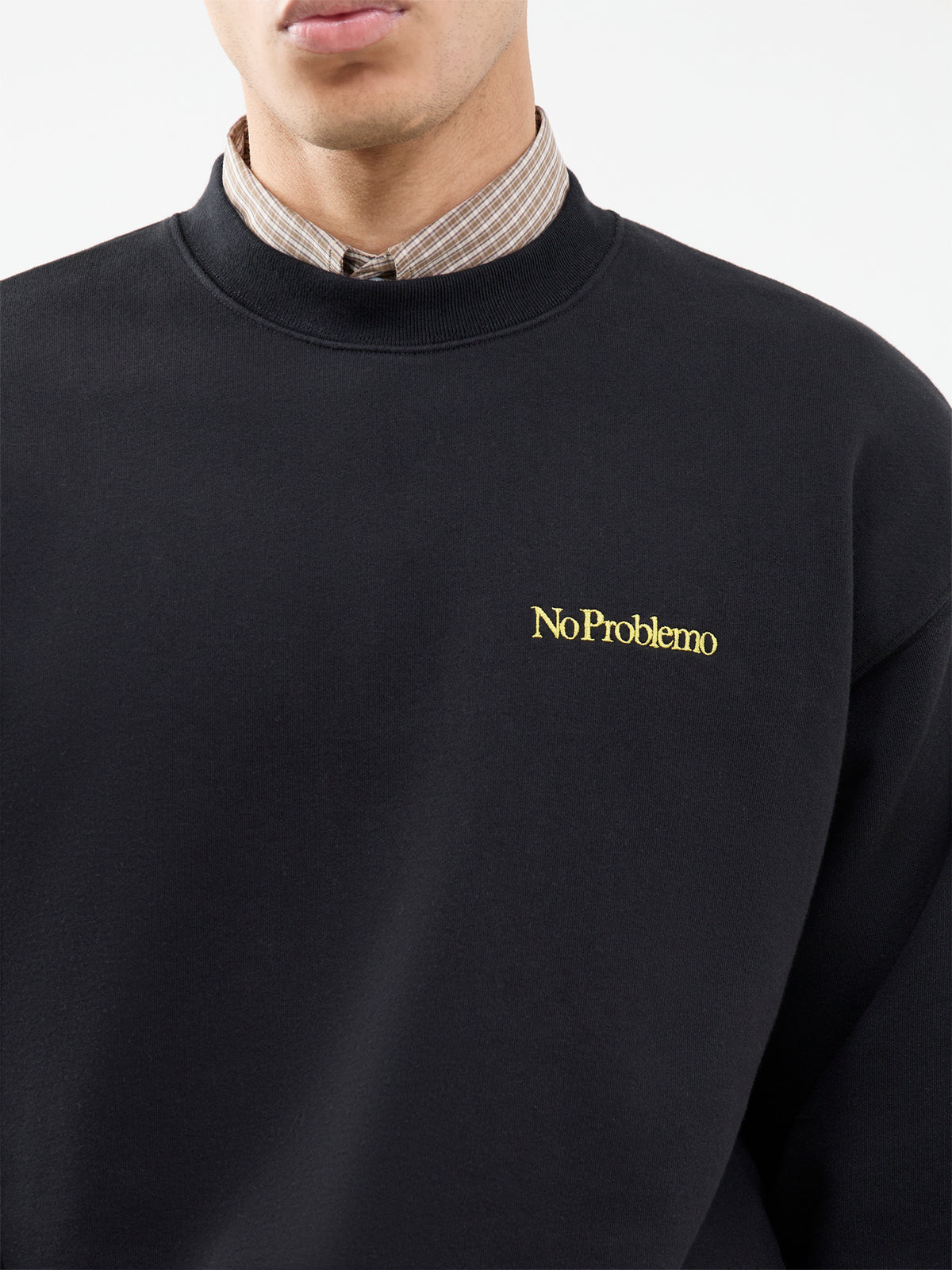 Mini Problemo Embroidered Cotton Sweatshirt - Black
