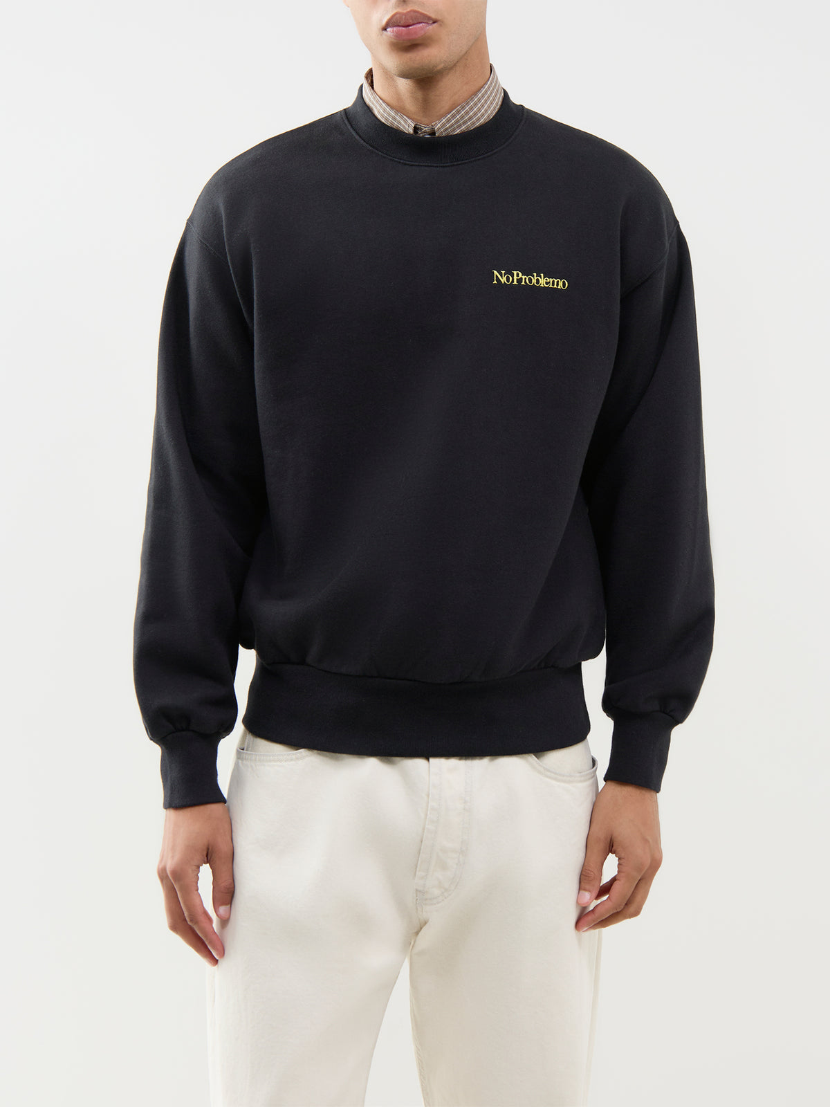 Mini Problemo Embroidered Cotton Sweatshirt - Black