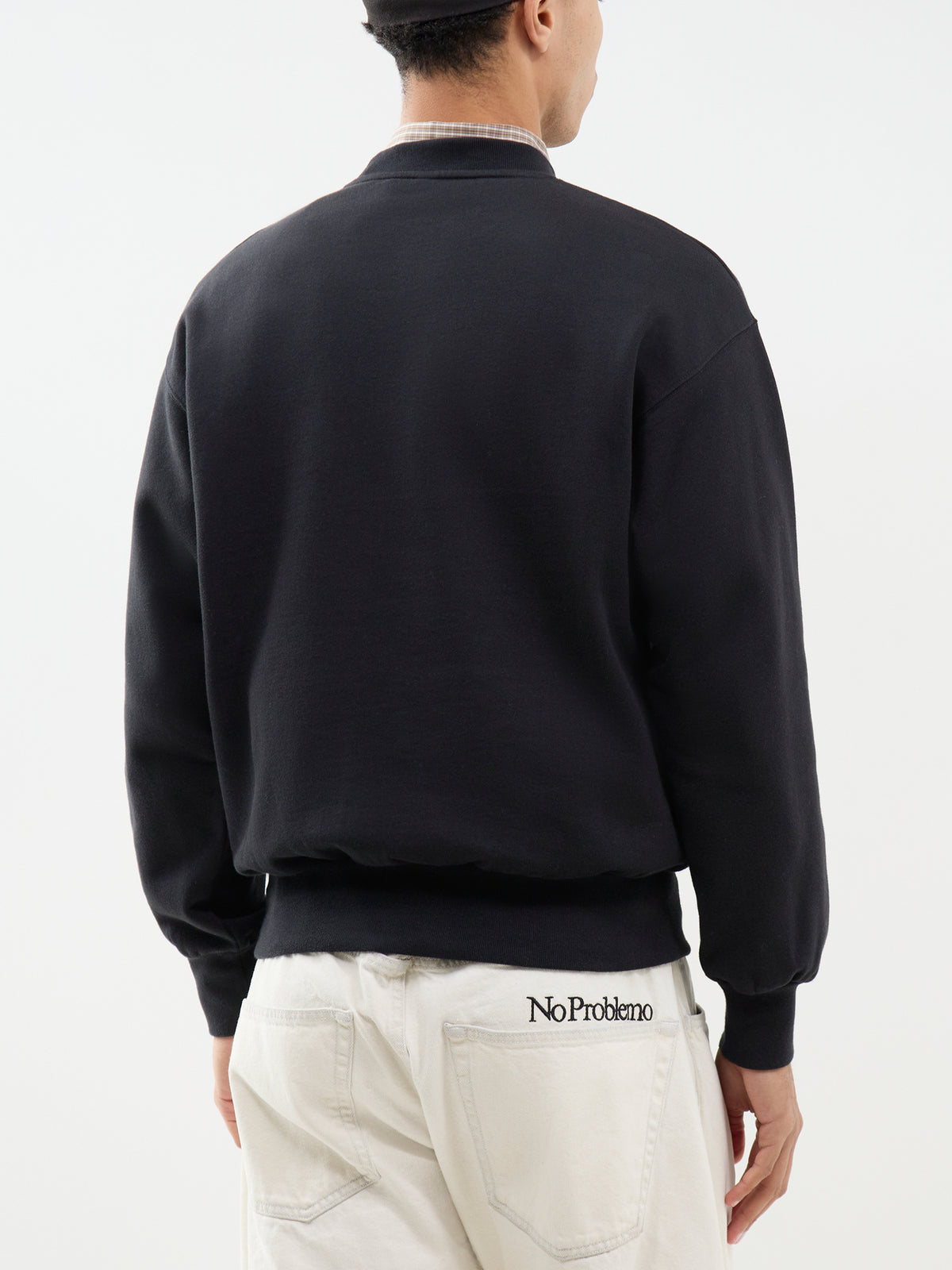 Mini Problemo Embroidered Cotton Sweatshirt - Black