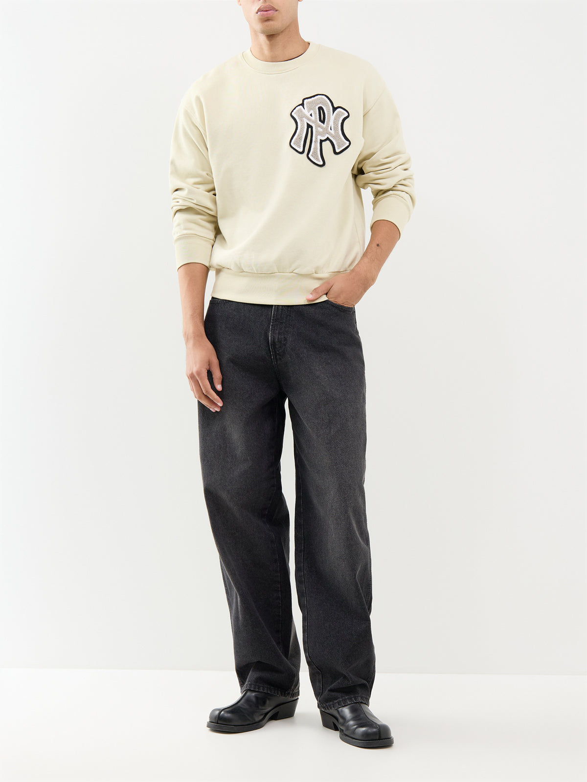 NYP Varsity Cotton Sweatshirt - Sand