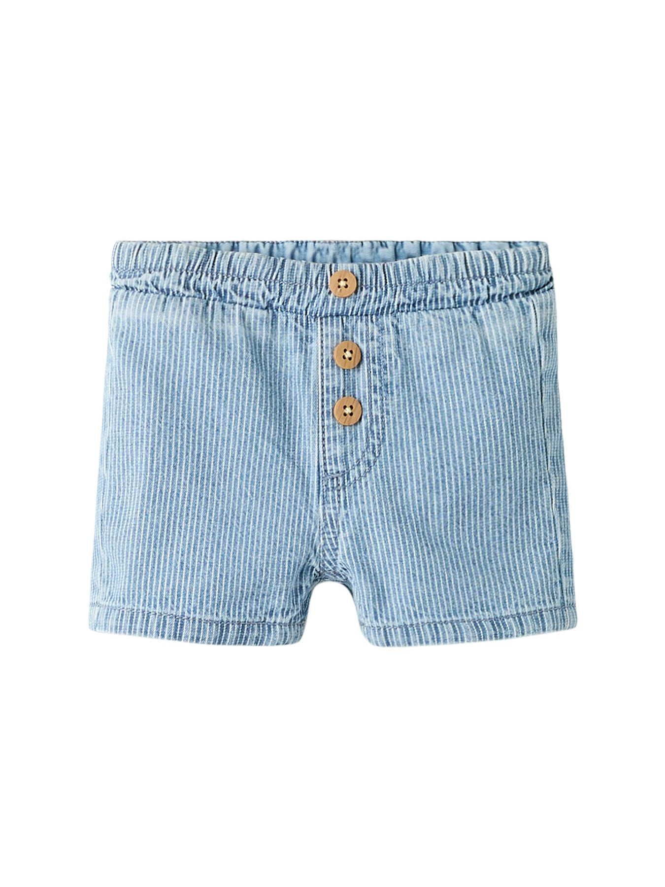 Baby Striped Denim Shorts Blue