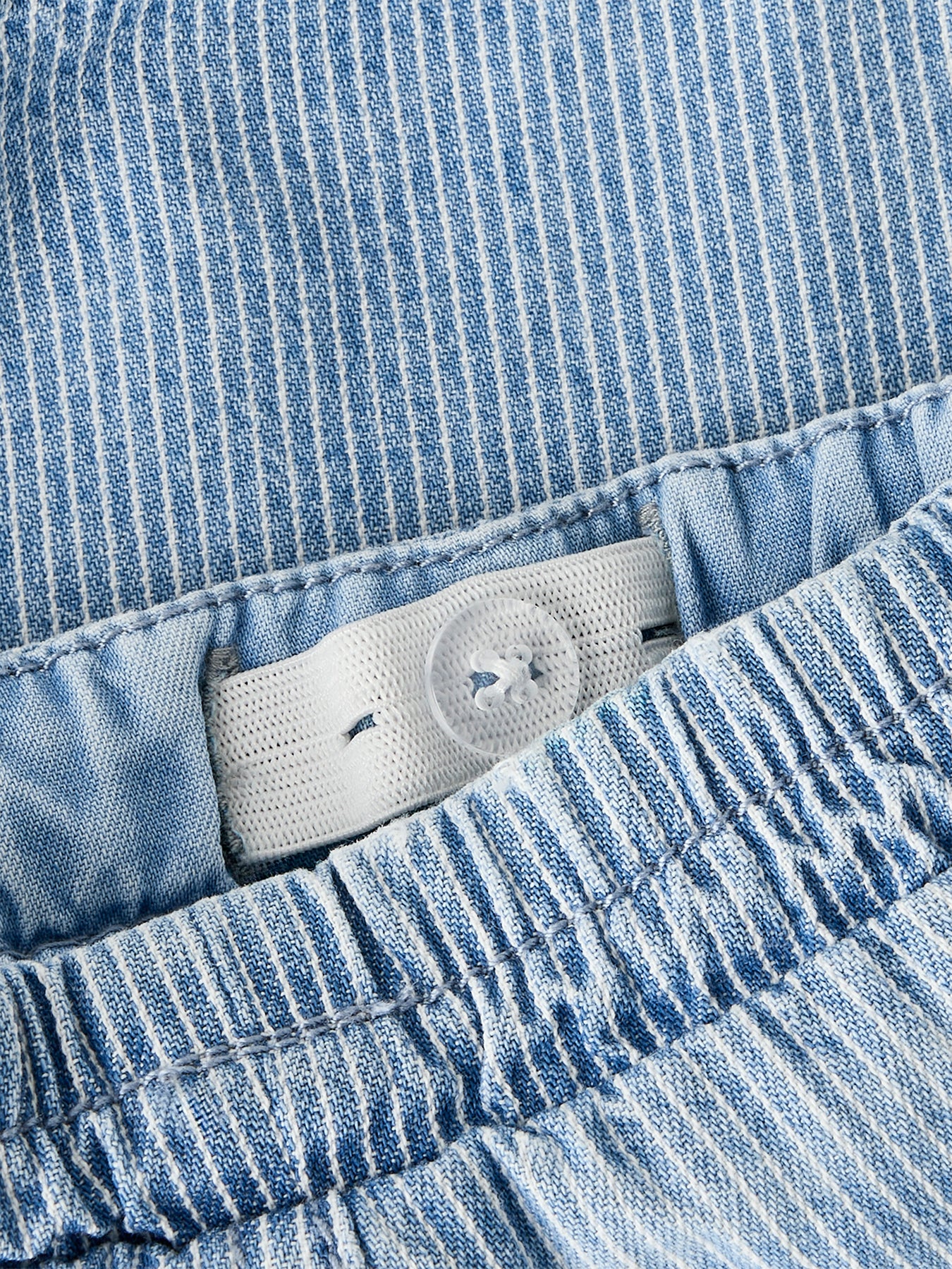 Baby Striped Denim Shorts Blue