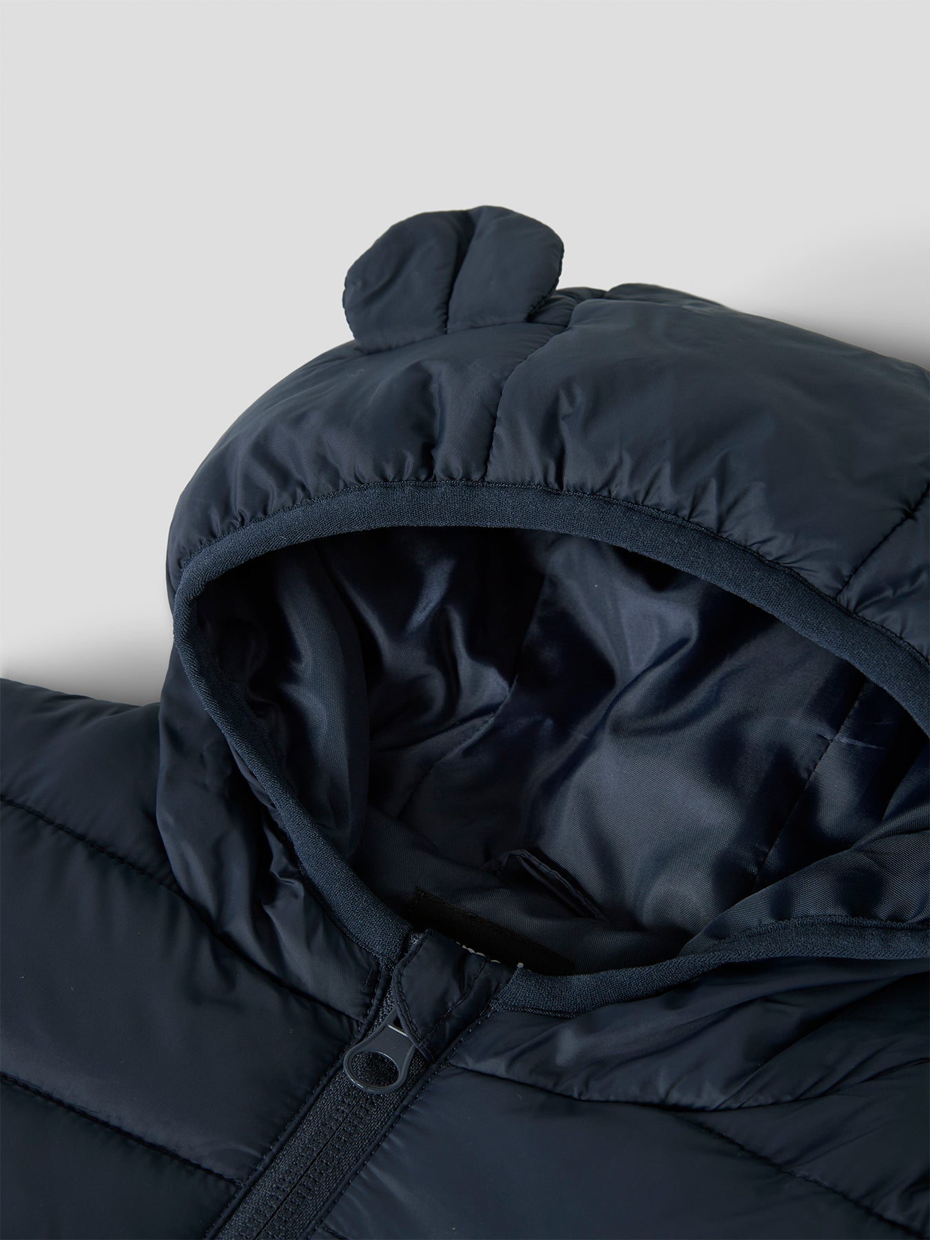 Marble Nylon Baby Jacket Navy