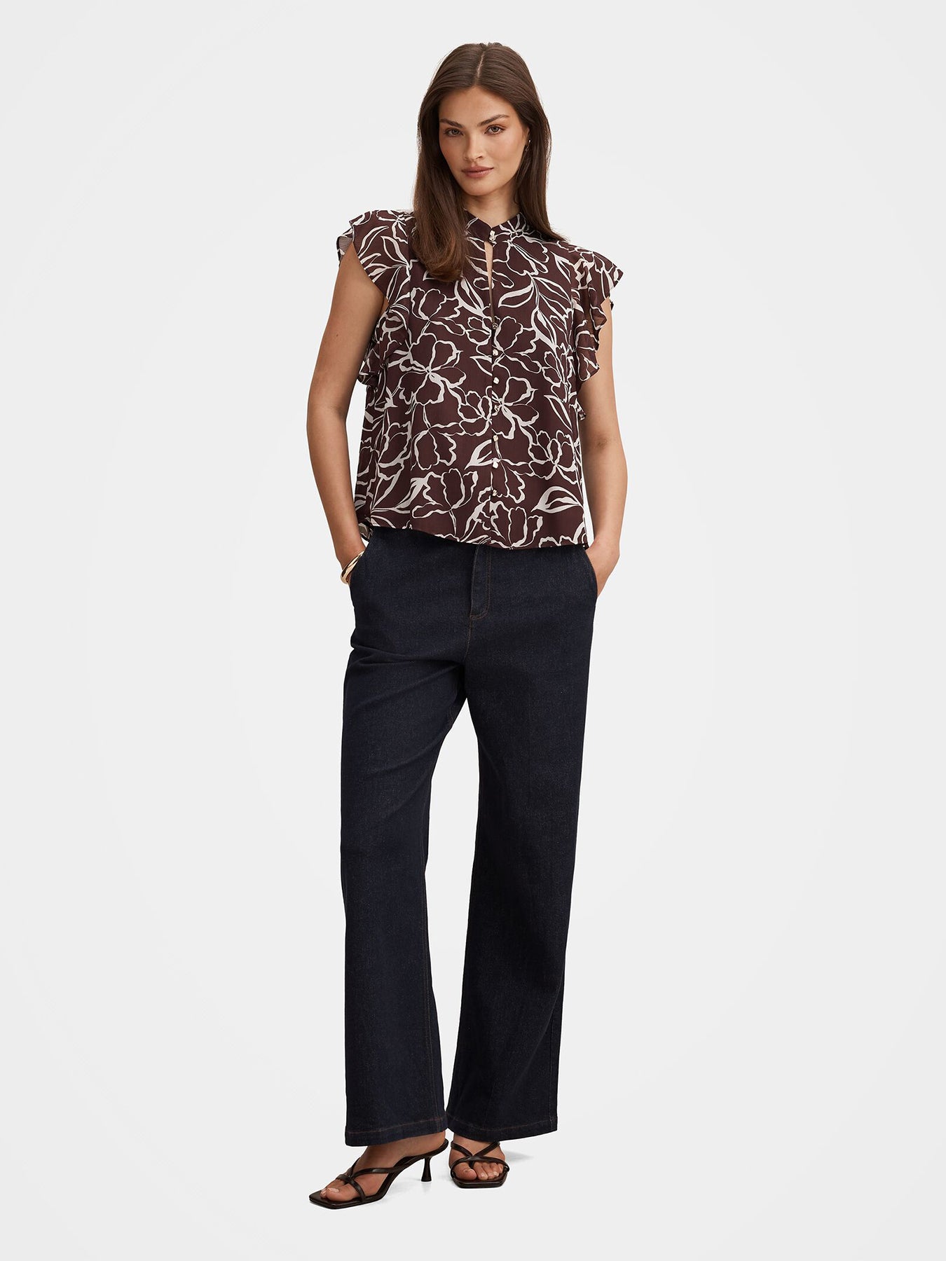 Tullia Ruffle Sleeve Blouse Multi