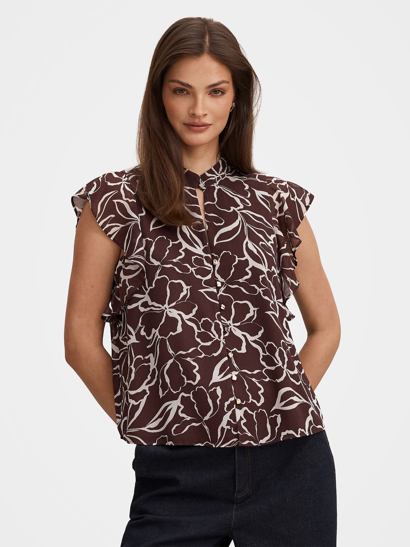 Tullia Ruffle Sleeve Blouse Multi