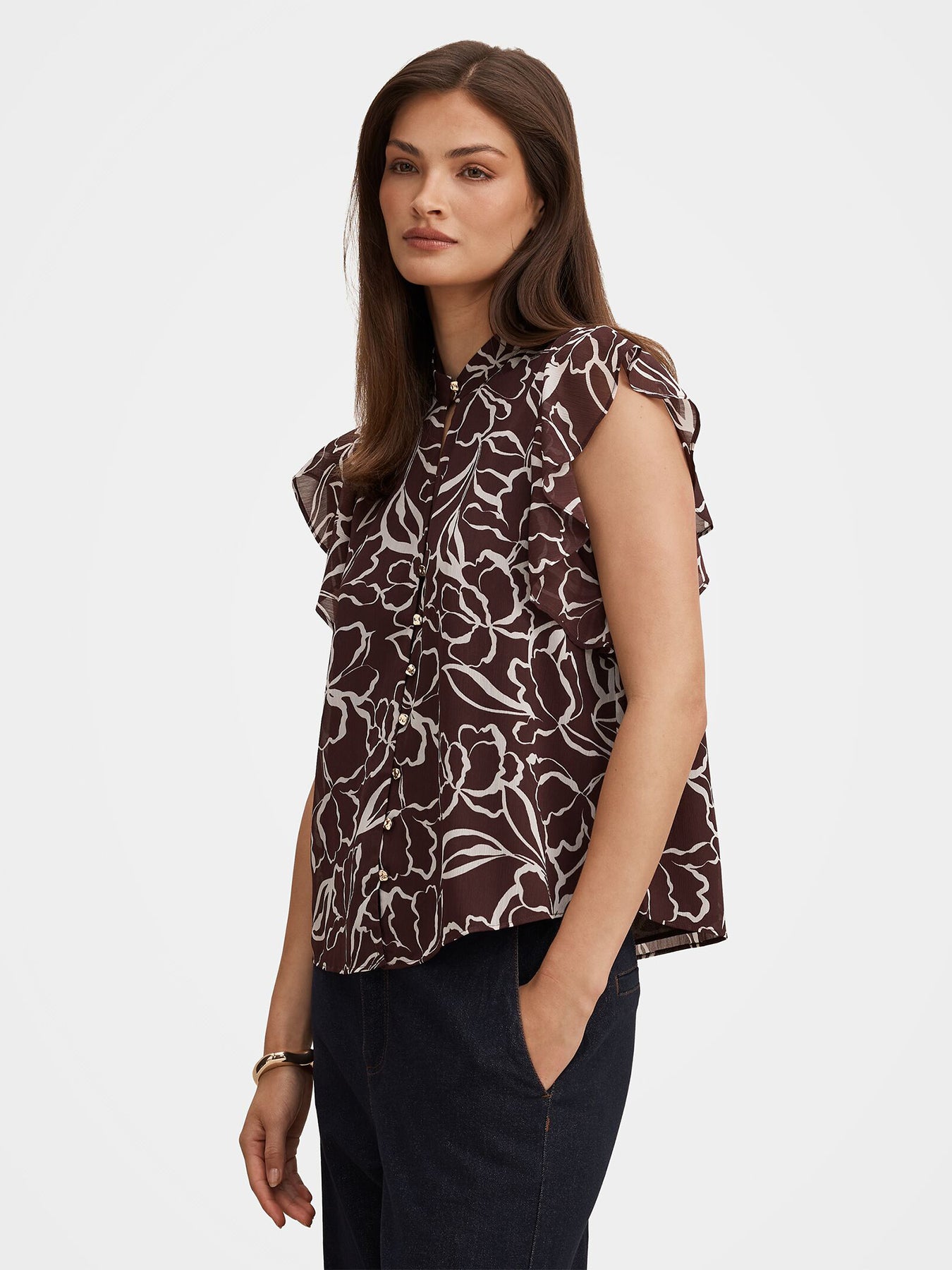 Tullia Ruffle Sleeve Blouse Multi