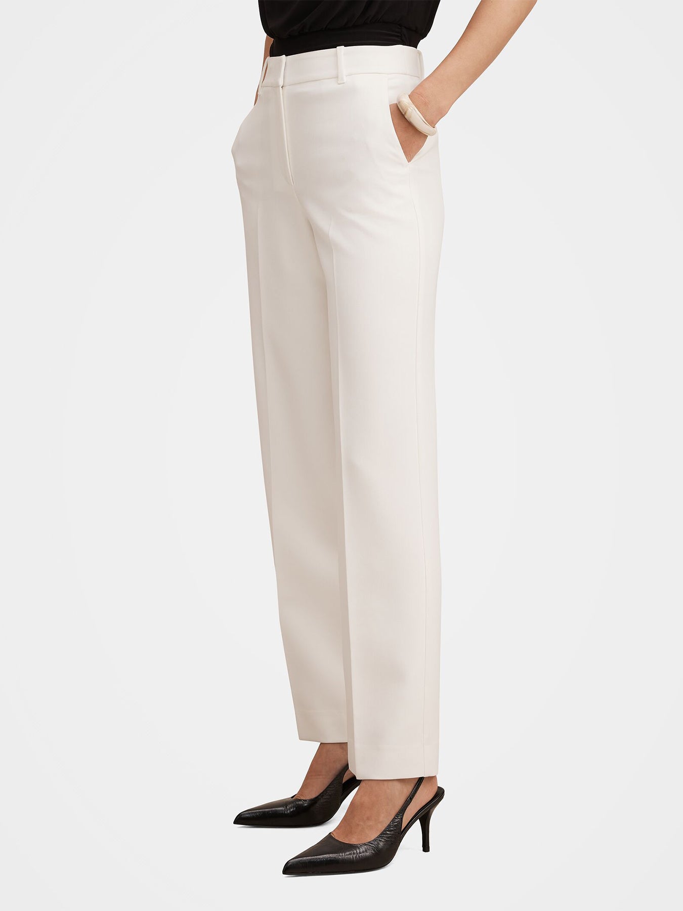 Ada Straight Leg Pants White