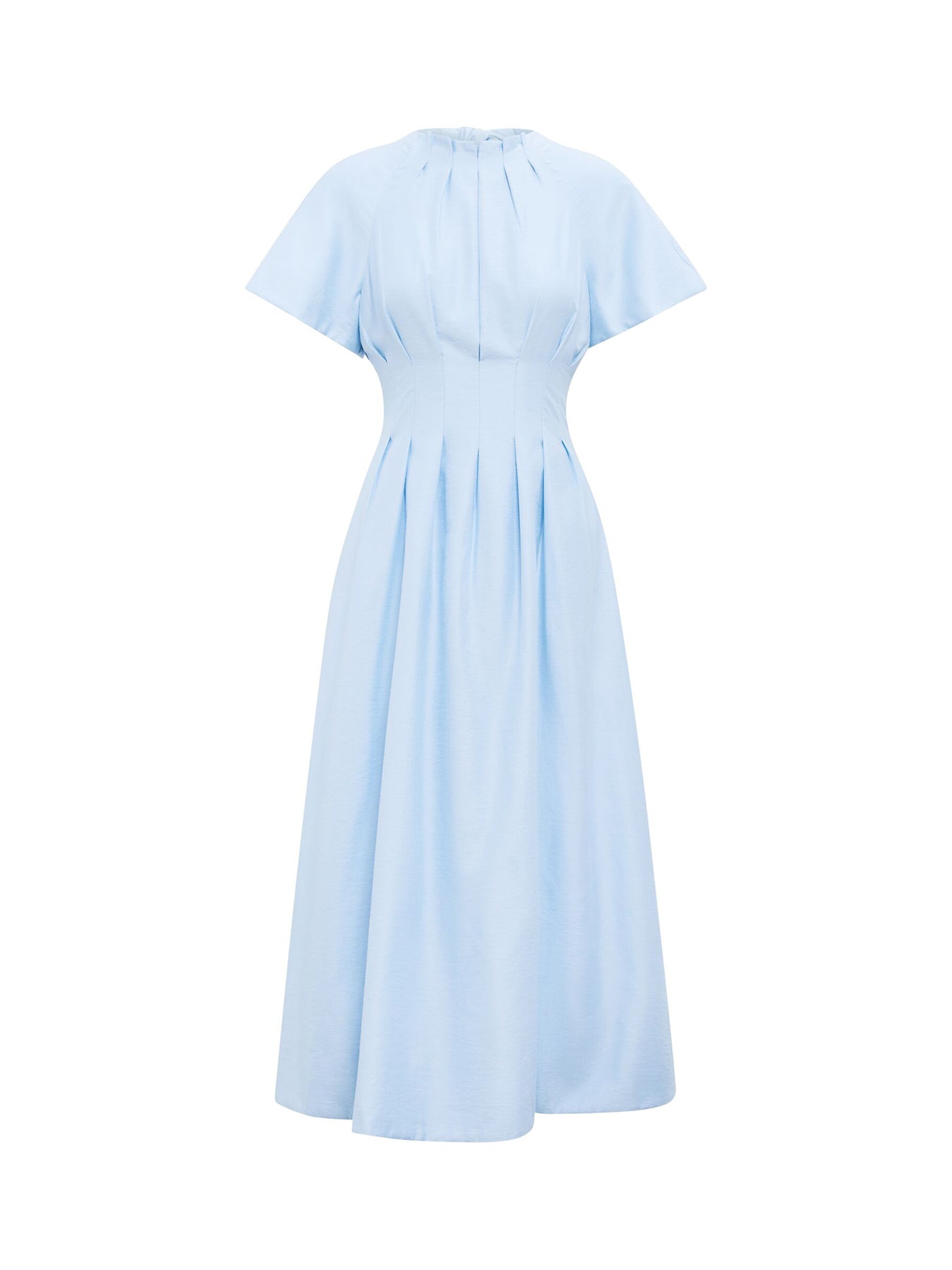 Everly Seam Detail Midi Dress Blue
