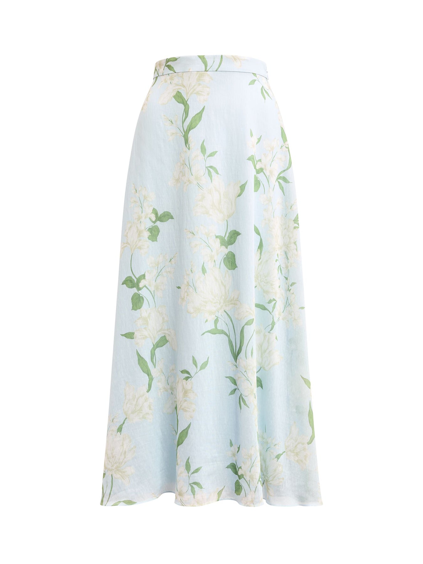 Maisie Circle Midi Skirt Floral Blue