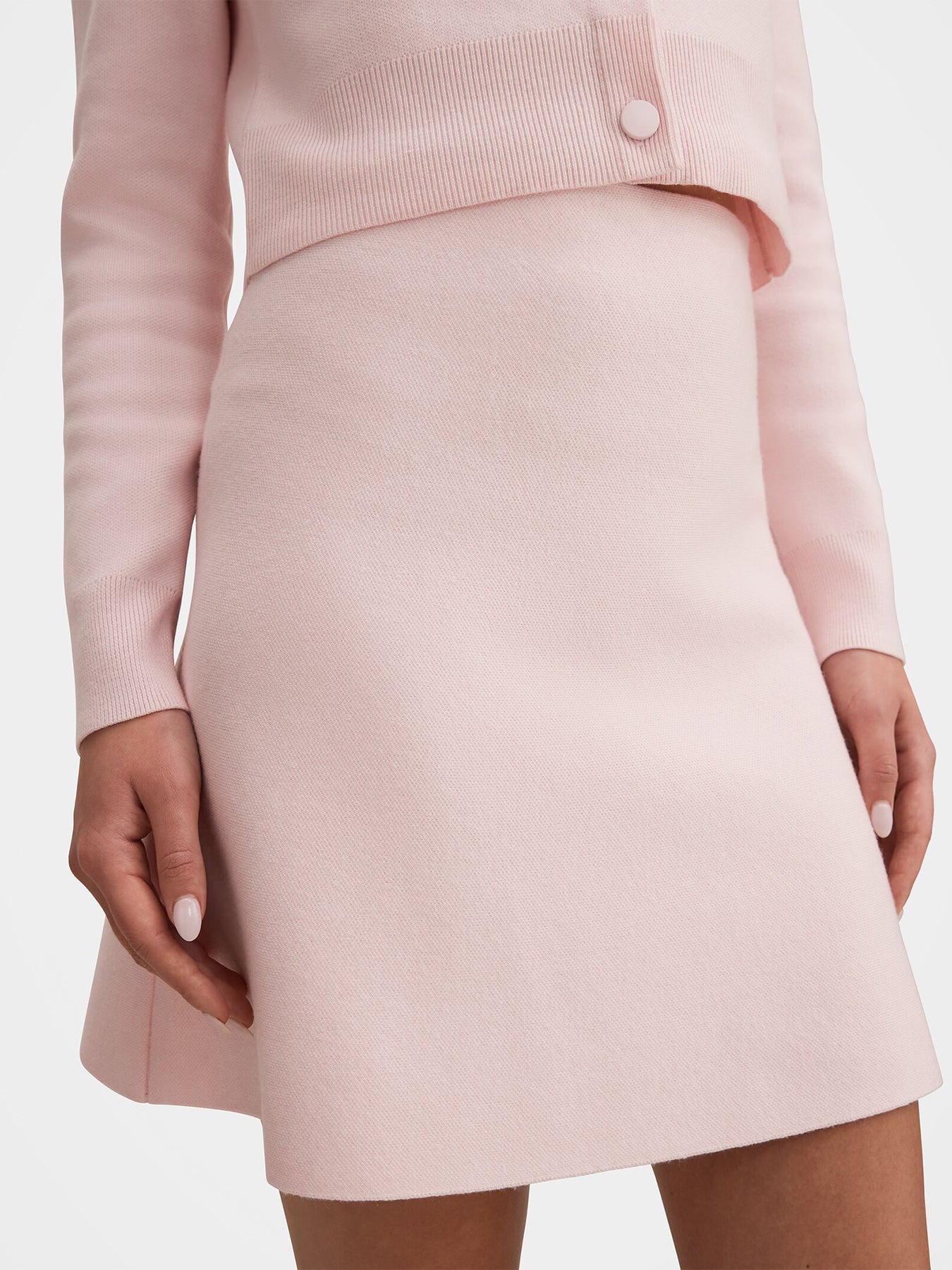 Aria Knitted Mini Skirt Pink