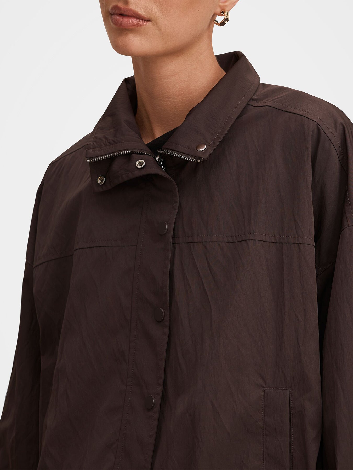 Eliza Windbreaker Jacket Brown