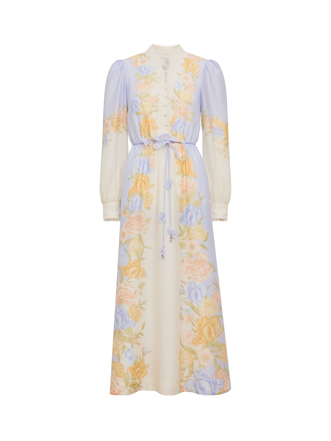 Christina Printed Midi Dress Blue