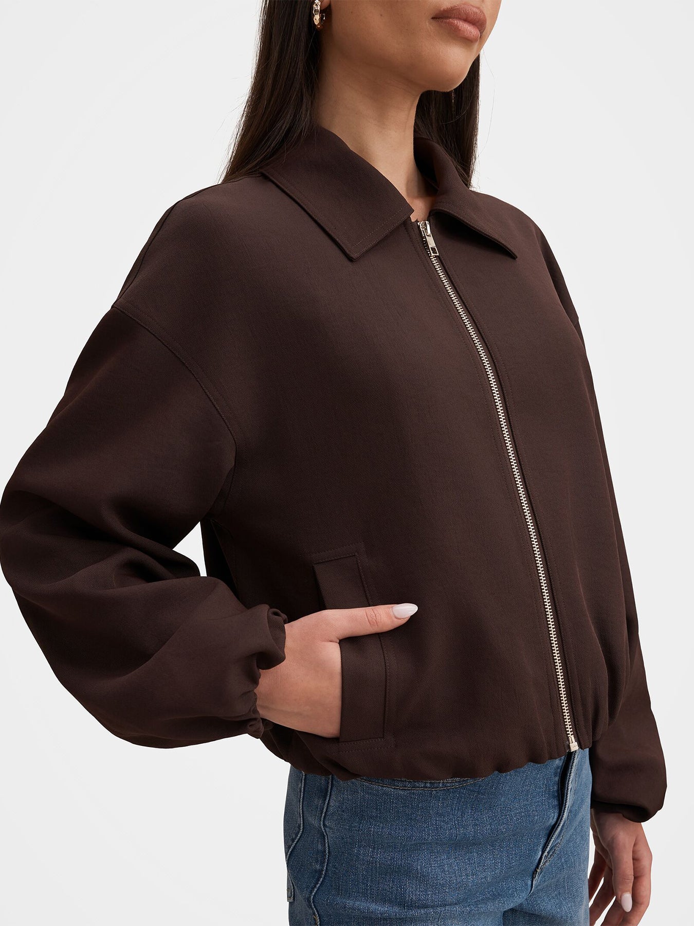 Lana Twill Jacket Brown