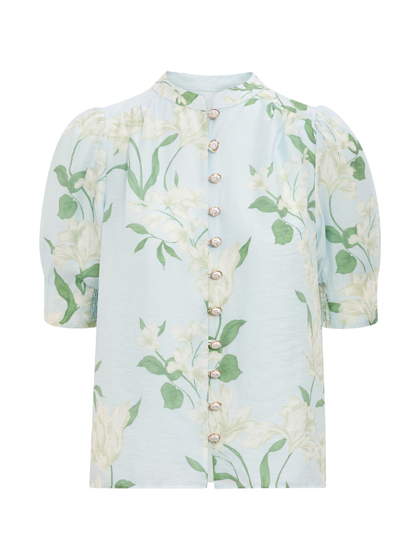 Tahlia Tuck Detail Blouse Blue