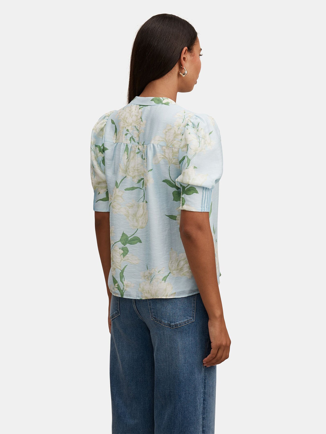 Tahlia Tuck Detail Blouse Blue