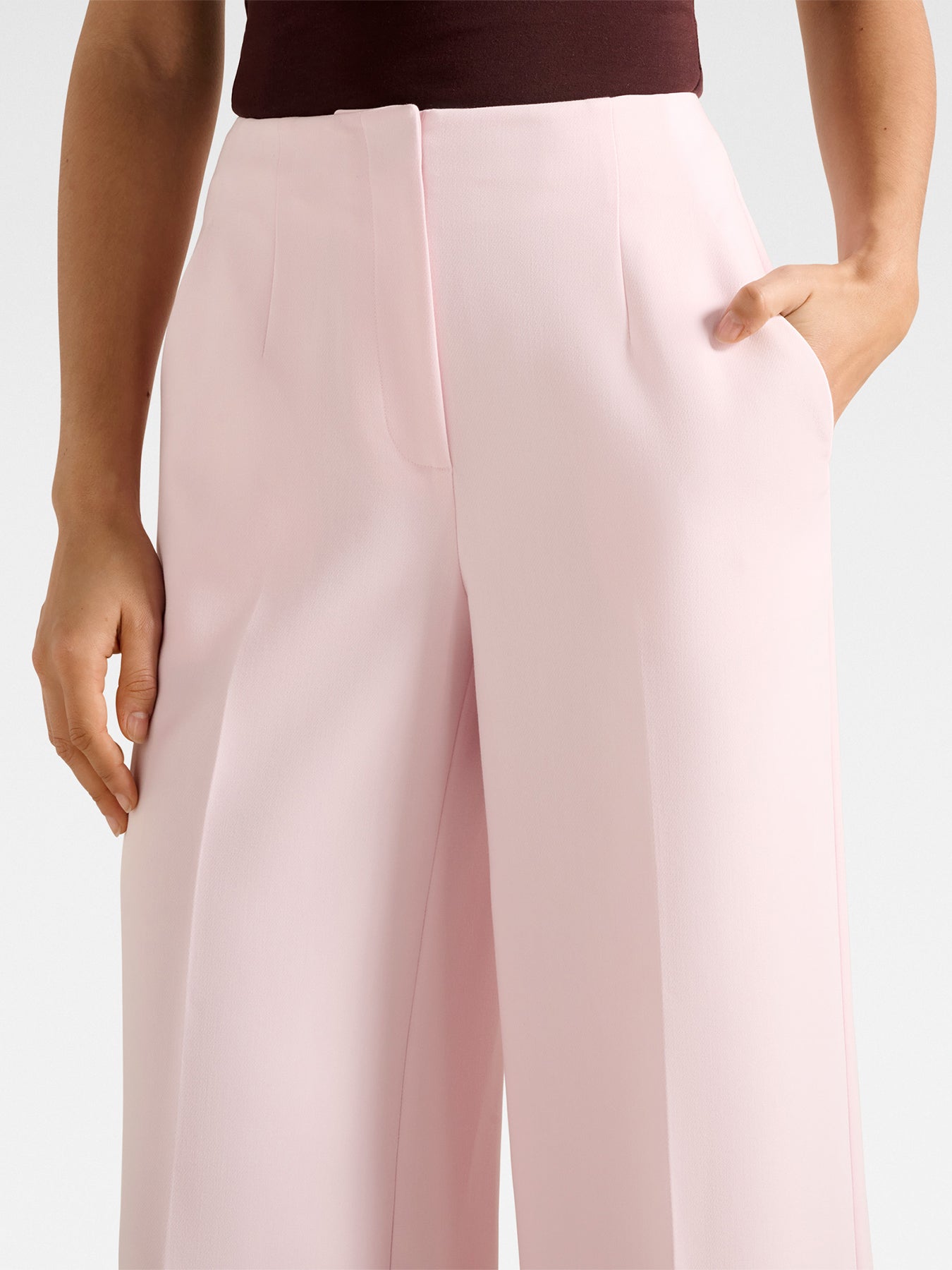 Lee Wide Leg Trousers Pink