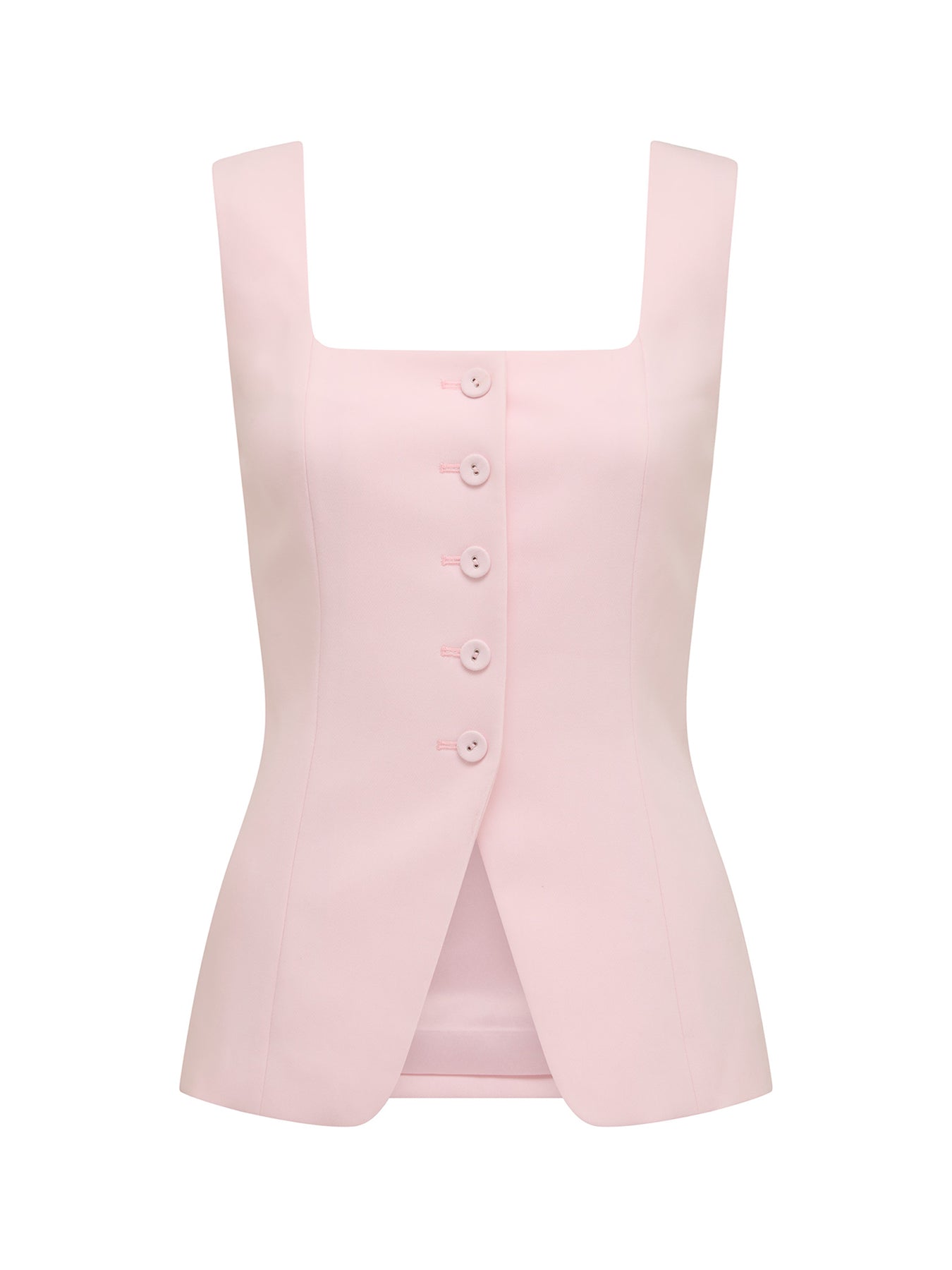 Haisley Square Neck Waistcoat Pink
