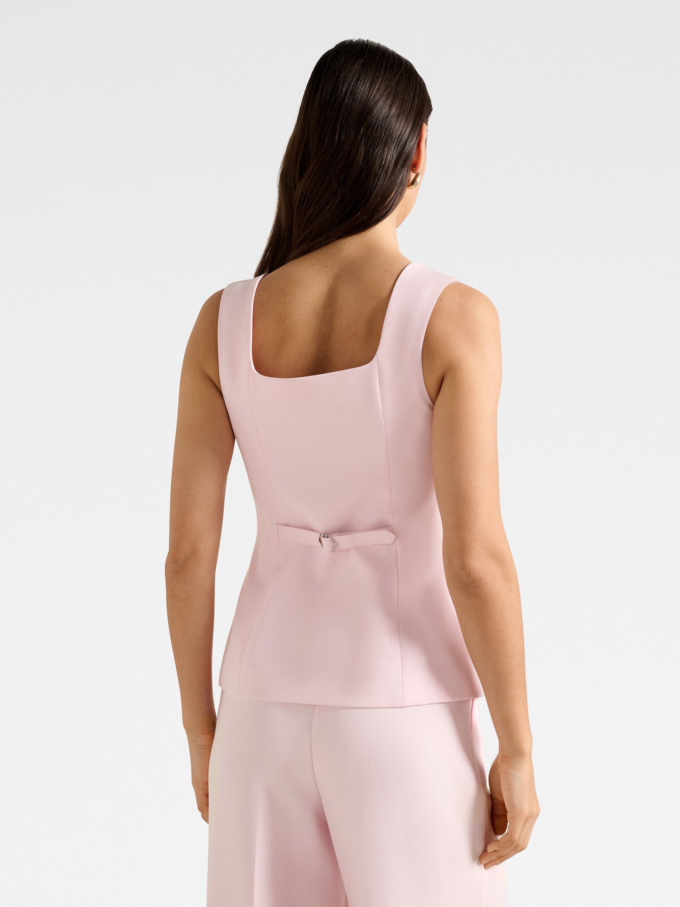 Haisley Square Neck Waistcoat Pink