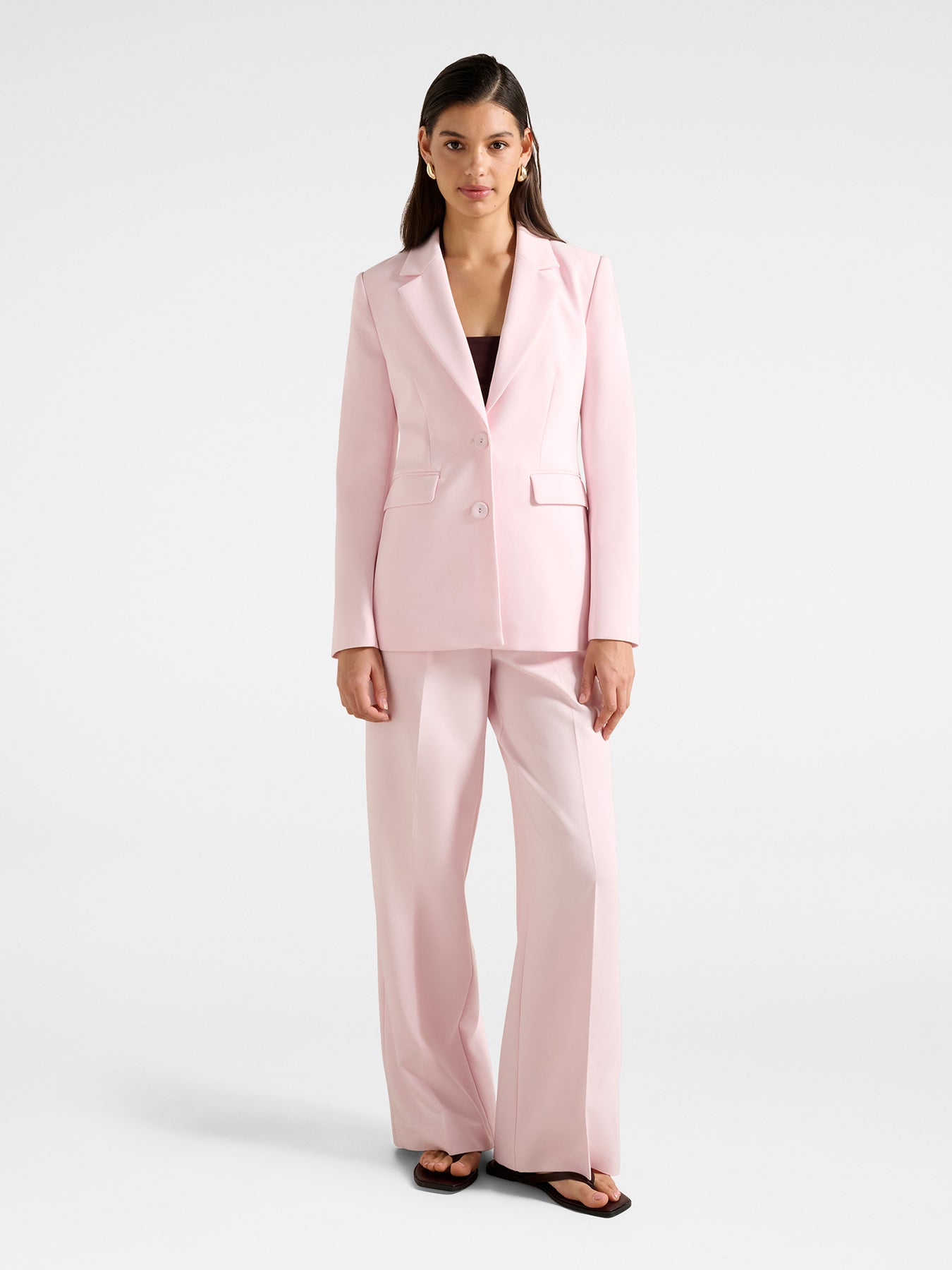 Haisley Nipped Waist Blazer Pink