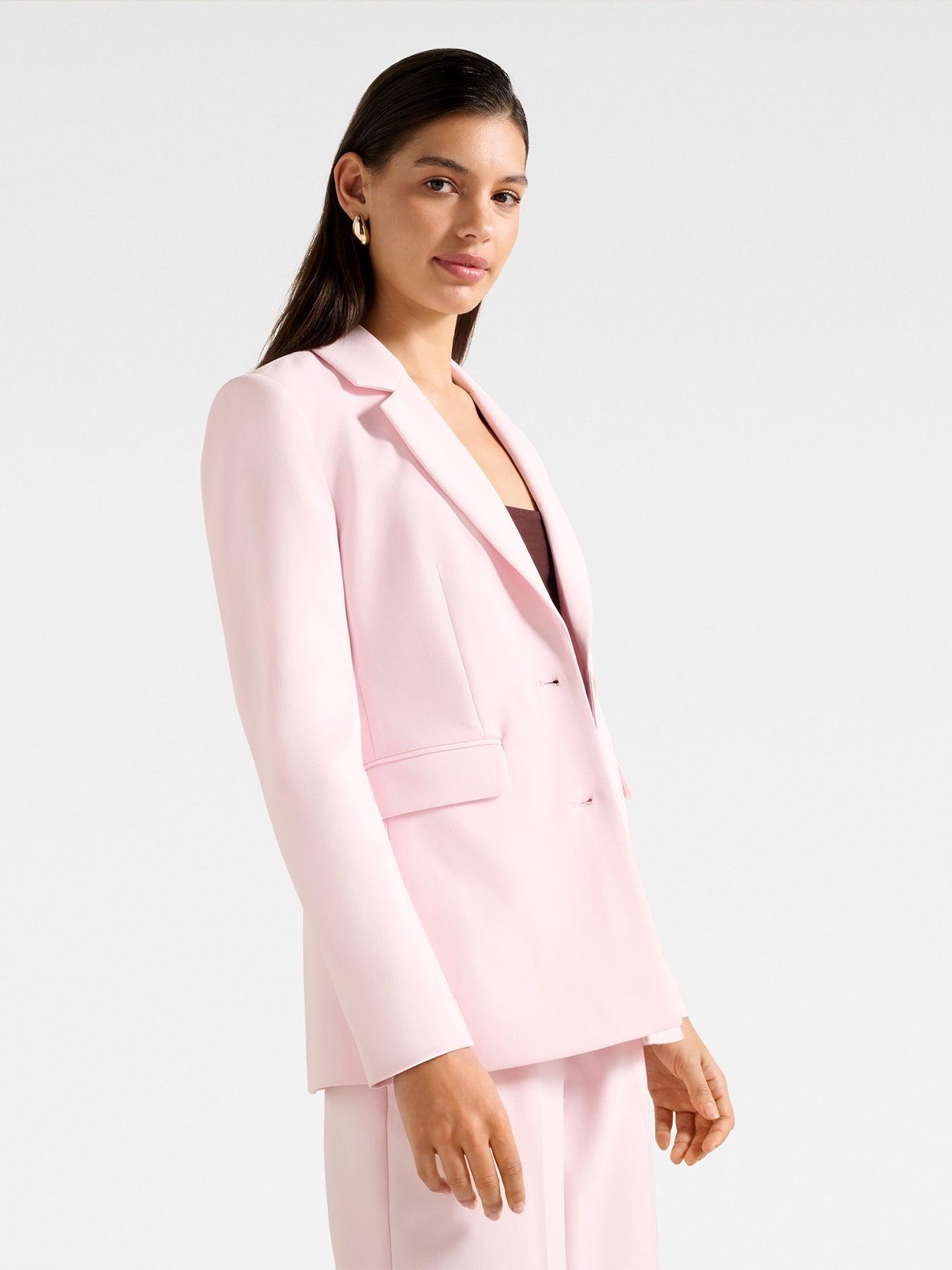 Haisley Nipped Waist Blazer Pink