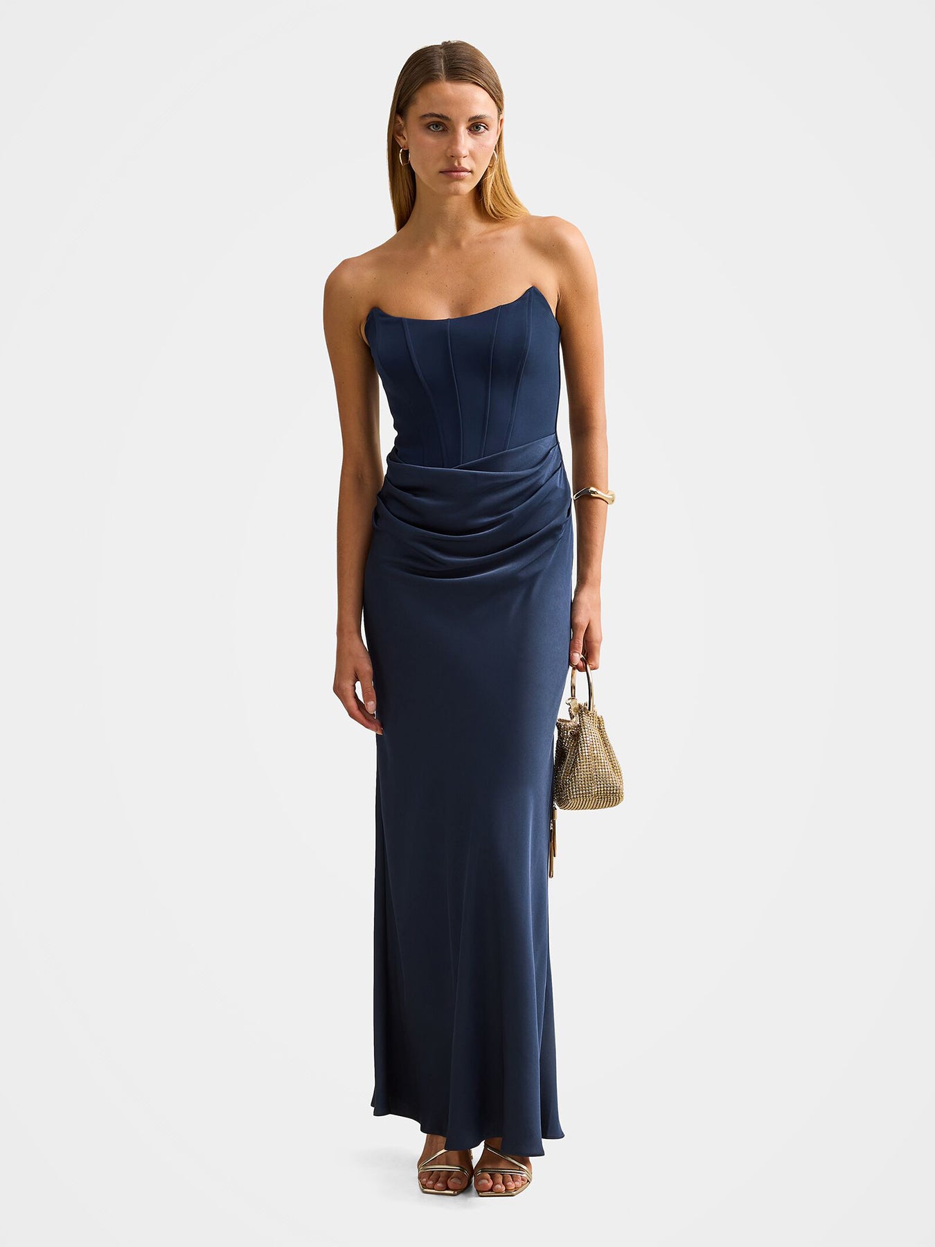 Mia Boat Neck Satin Maxi Dress – Fenwick
