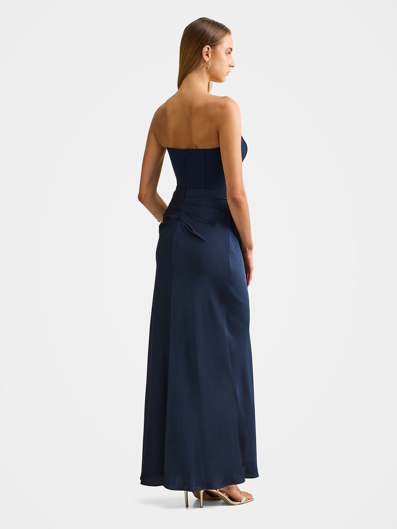 Isra Strapless Maxi Dress Blue