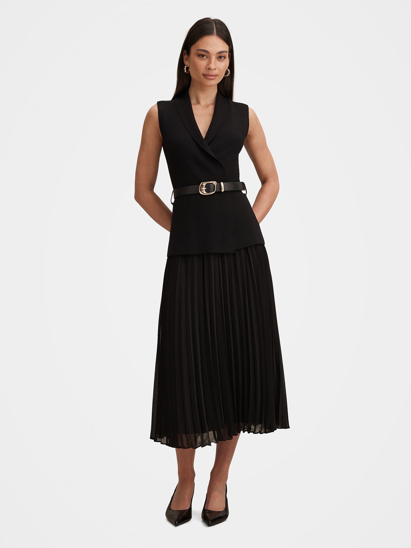 Bianca Knitted Midi Dress Black