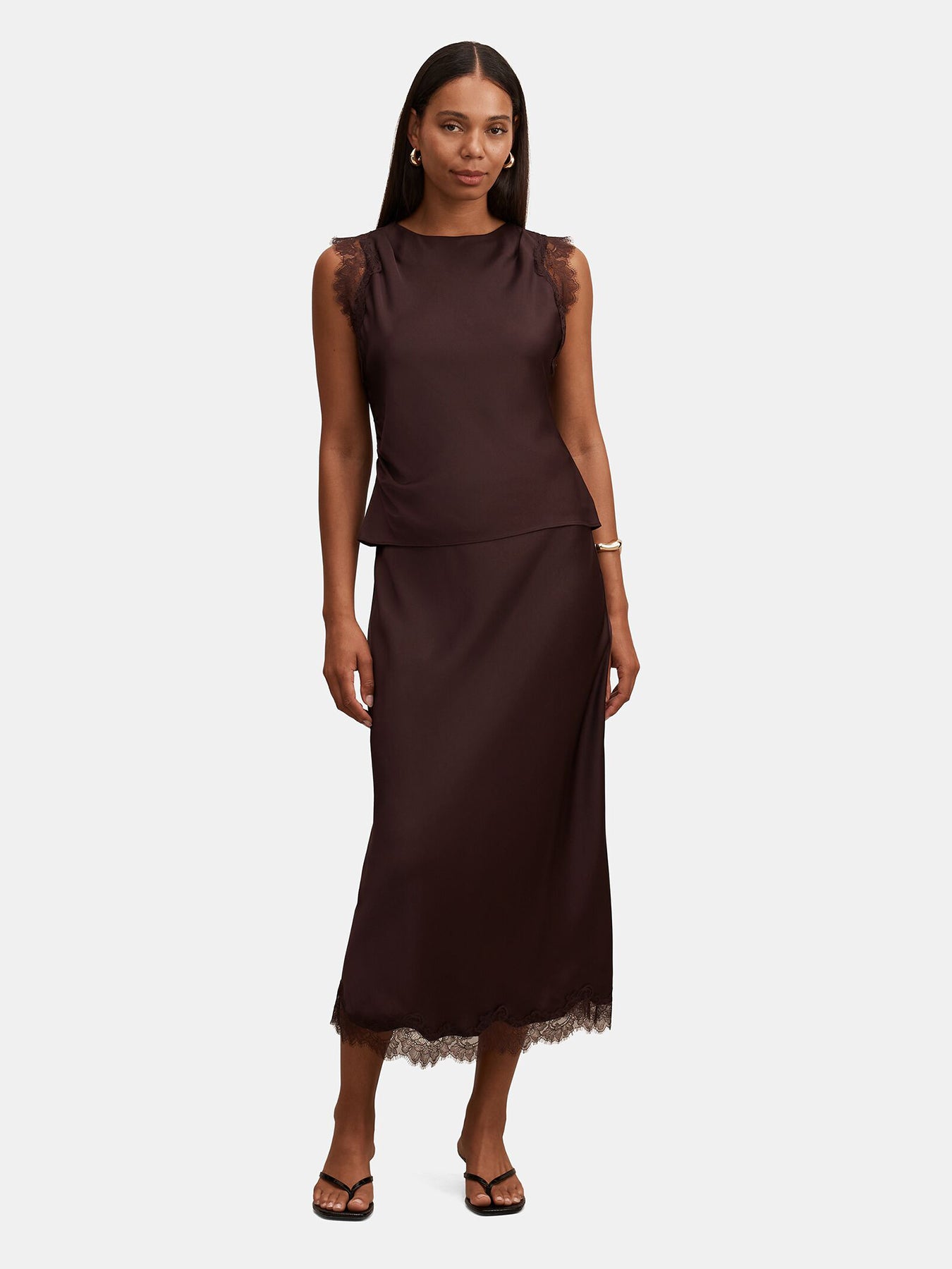 Enola Lace Top Brown