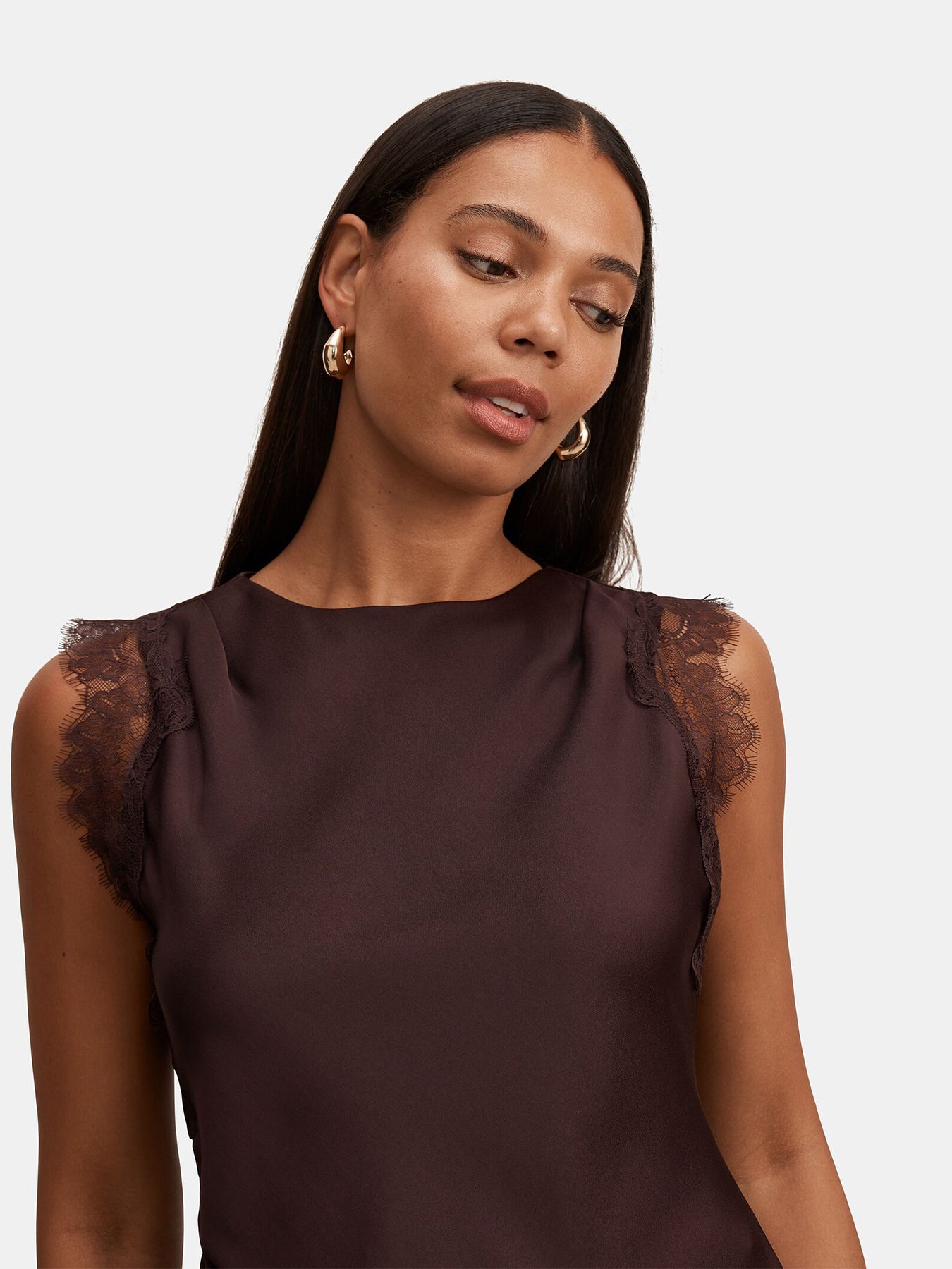 Enola Lace Top Brown