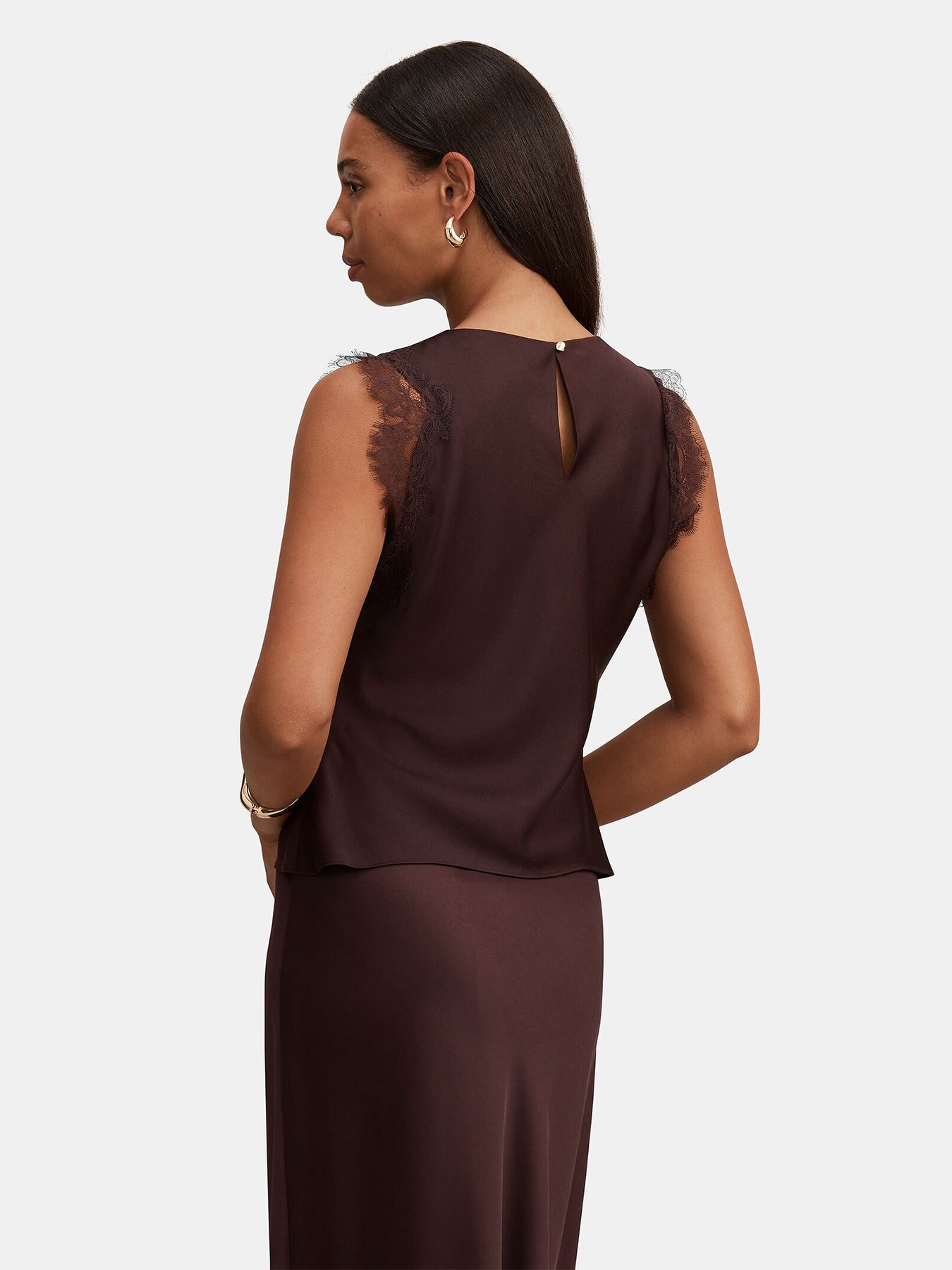 Enola Lace Top Brown