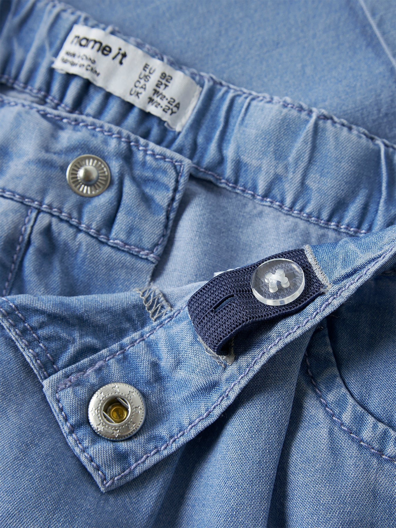 Kids' Bella Denim Pleat Shorts Blue