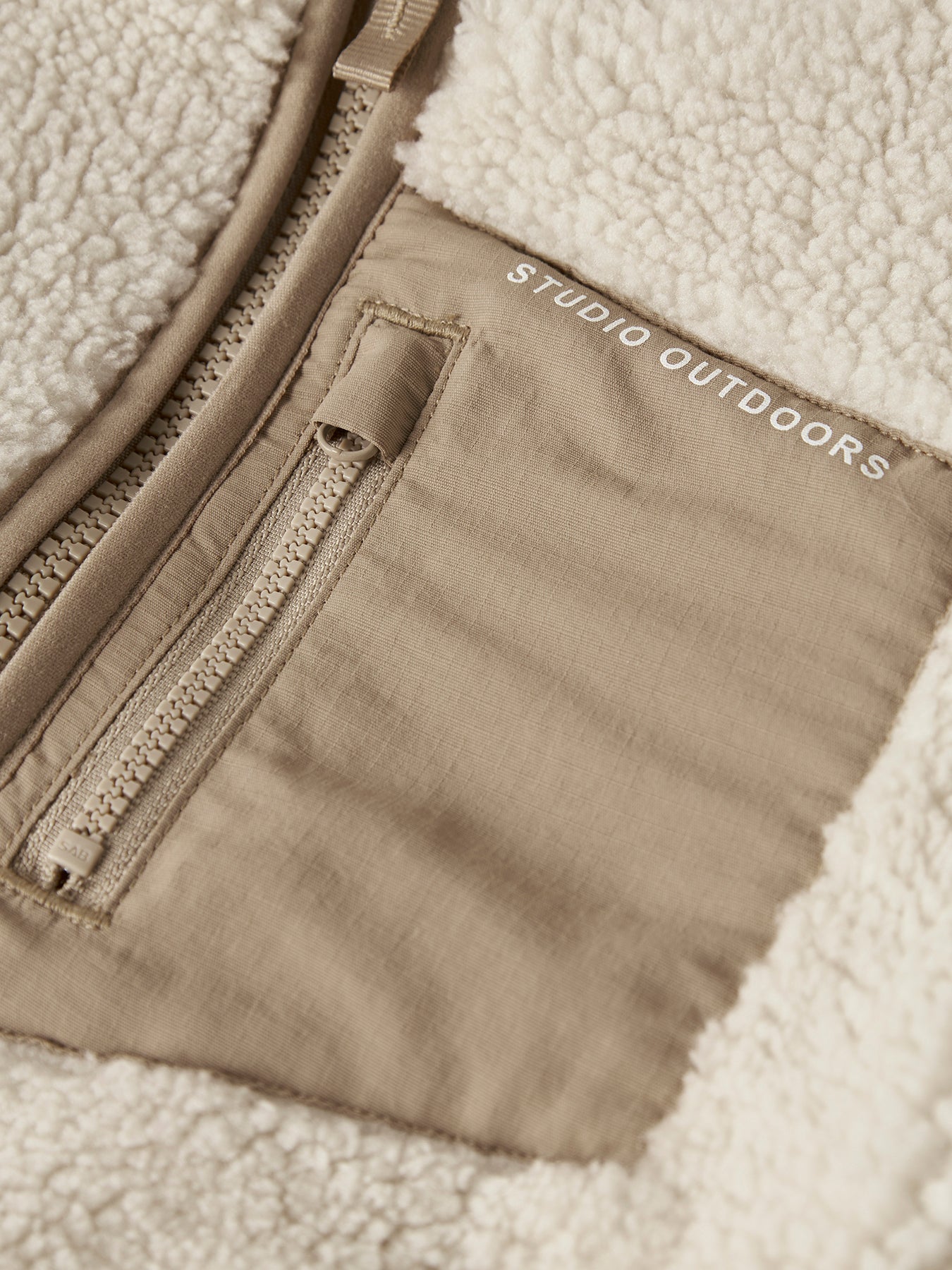 Mattia Sherpa Jacket Cream