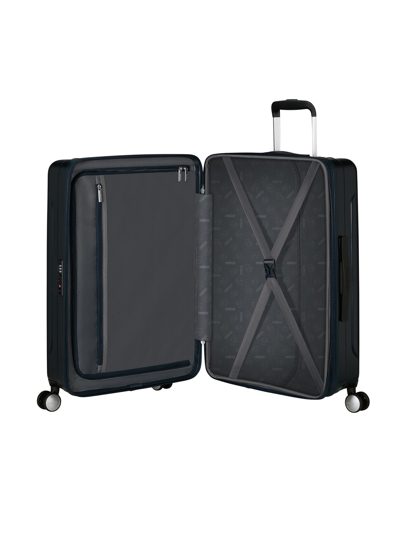 Skyrail Medium Suitcase 67cm Expandable Spinner TSA Blue